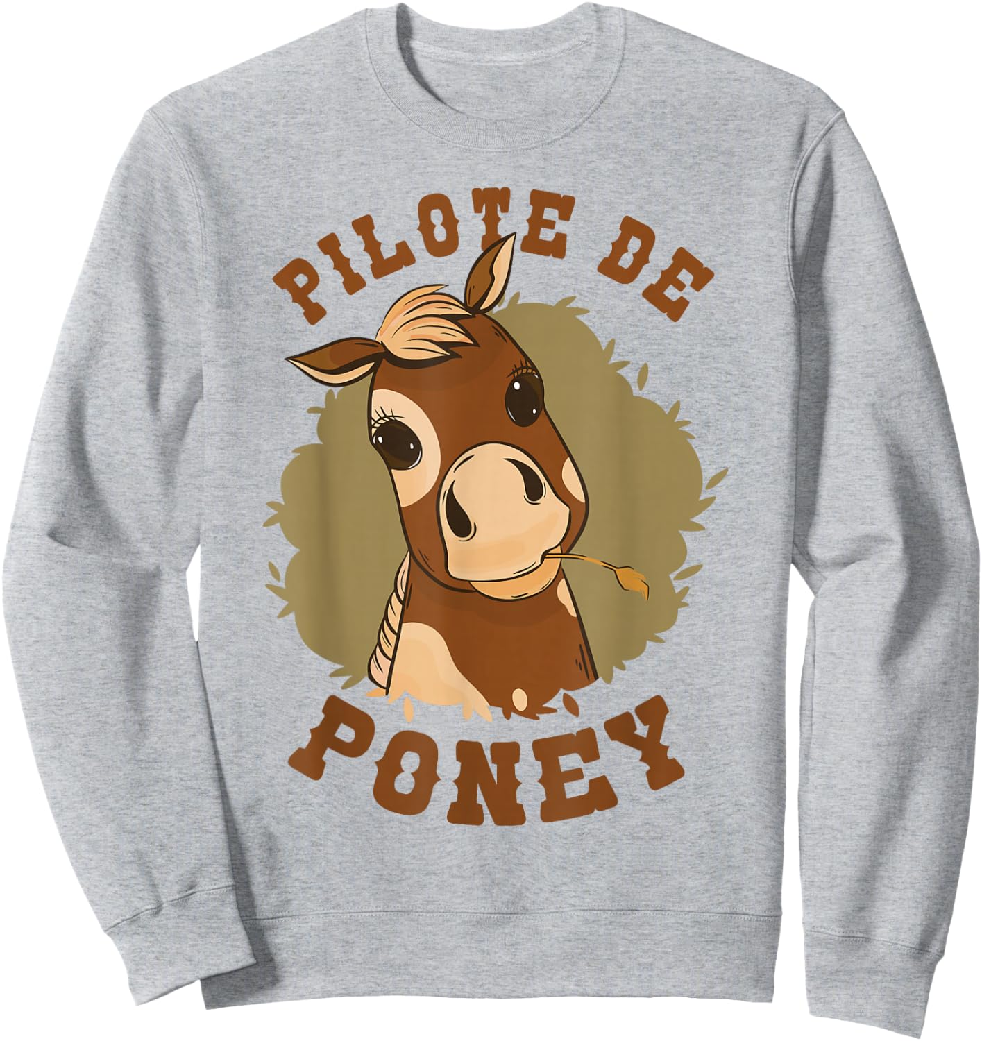 Girl Horse Riding Pony Pilot Girl Horses Sweatshirt - Sweatshirt | Ash