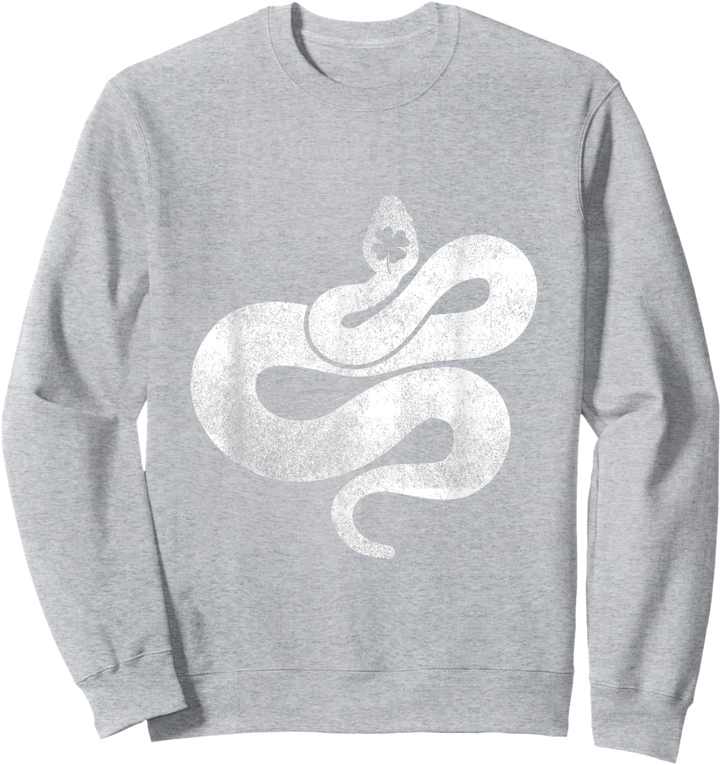 Snake Silhouette Lucky Shamrock St. Patrick's Day Sweatshirt - Sweatshirt | Ash