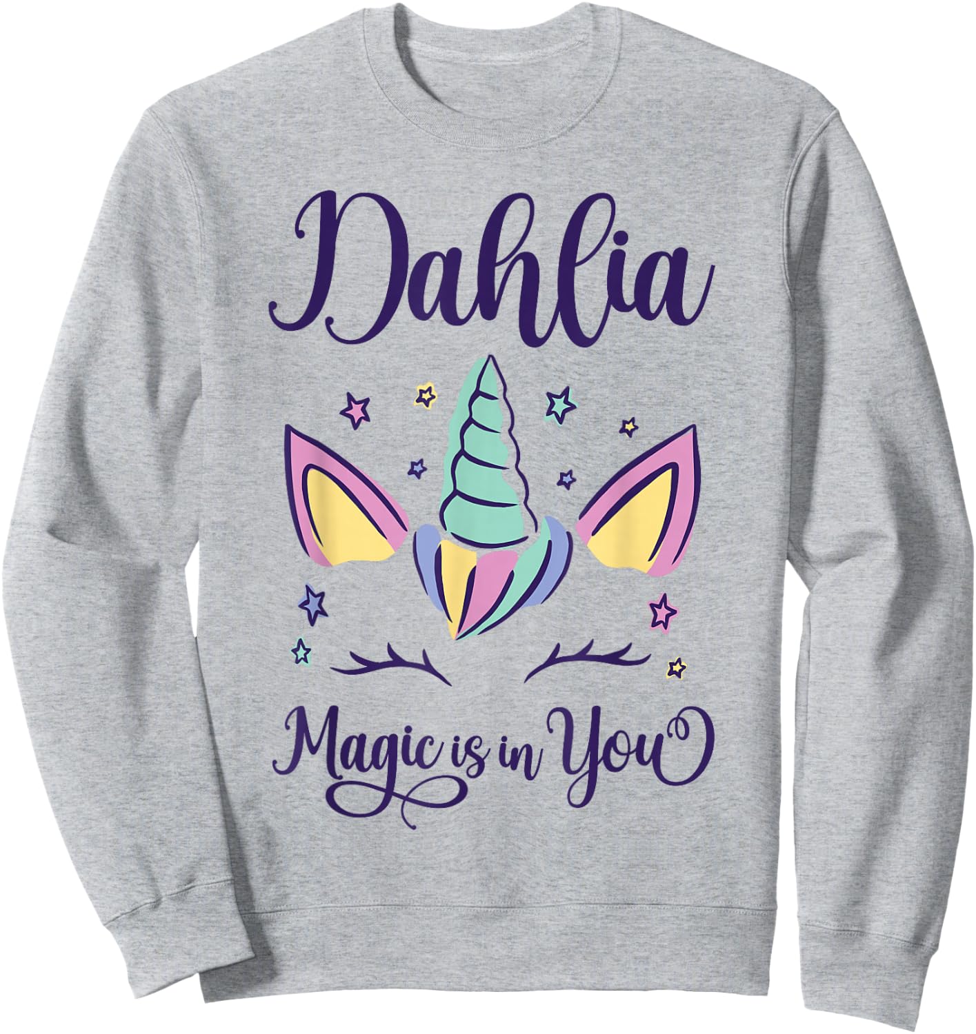 First Name Dahlia Personalized I Love Dahlia Sweatshirt - Sweatshirt | Ash