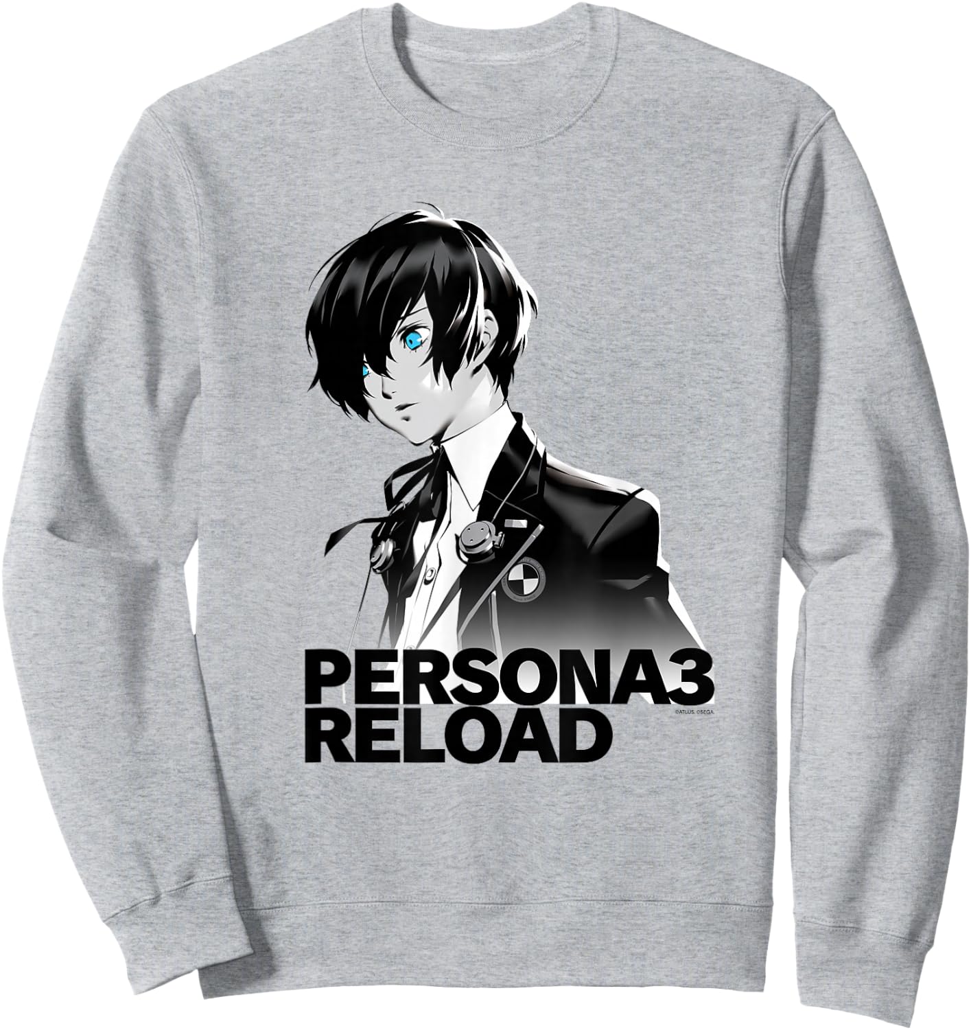 Persona 3 Reload Protagonist Status Screen Image (Lt) ATLUS Sweatshirt - Sweatshirt | Ash