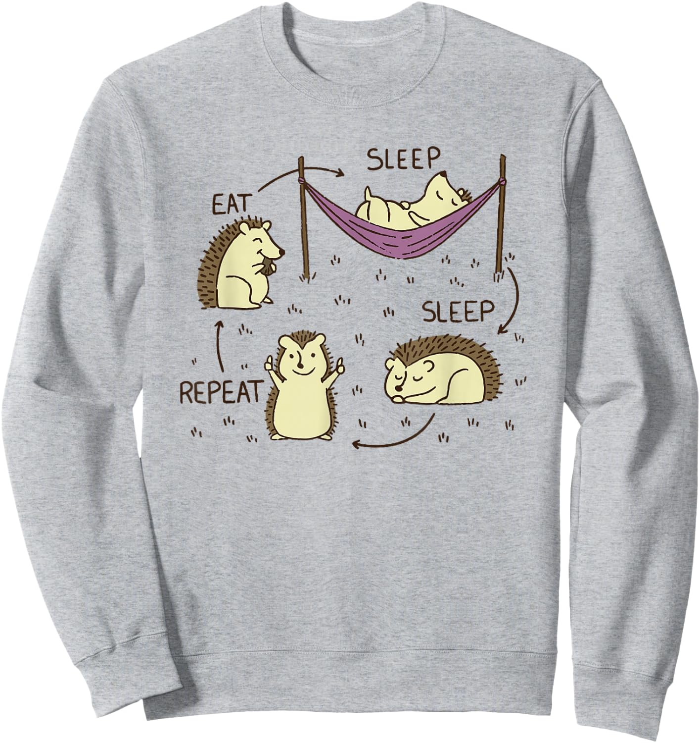 Hedgehog cute Hedgehogs Sweatshirt - Sweatshirt | Ash