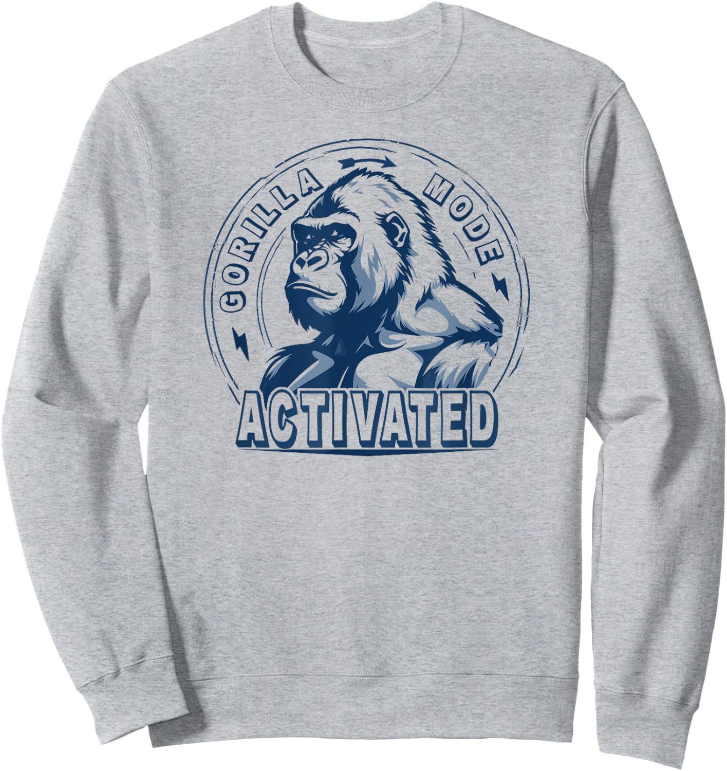 Silverback Gorilla Face Angry Growling Scary Jungle King Sweatshirt - Sweatshirt | Ash