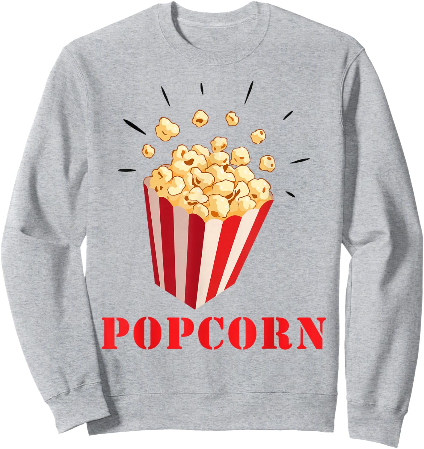 Retro Popcorn Costume Fancy Dress for Carnival , White Sweatshirt - Sweatshirt | Ash