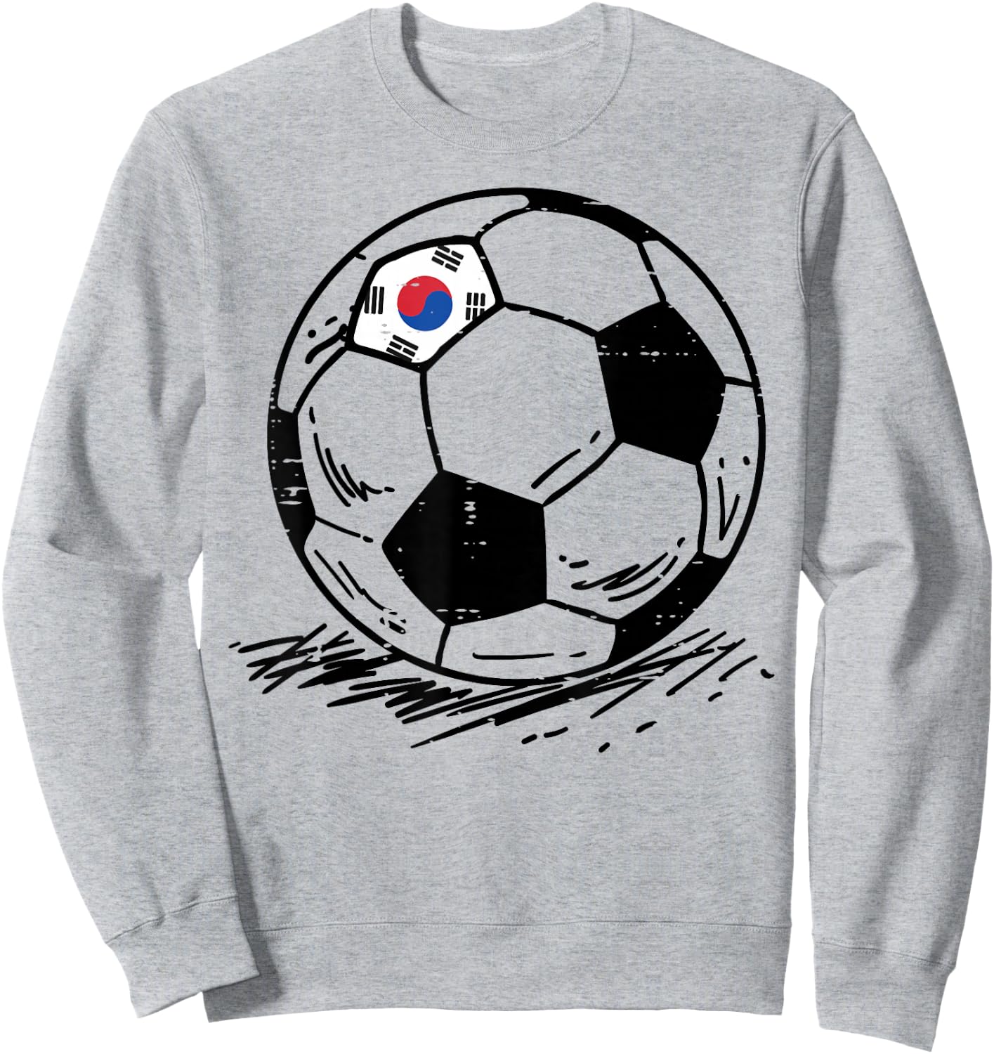 South Korea Flag Soccer Ball Football Fan Men Women Kids Sweatshirt - Sweatshirt | Ash