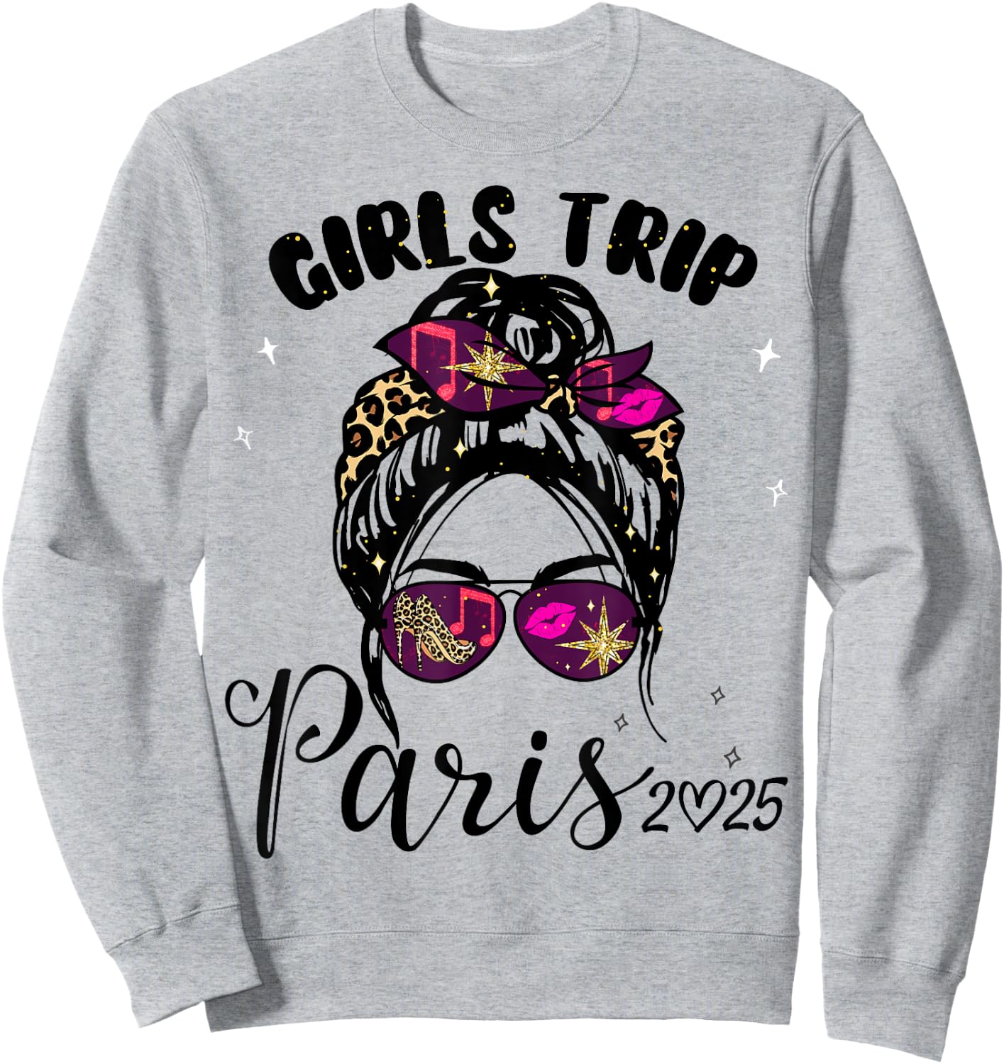 Girls Trip Paris 2025 Shirts Weekend Birthday Squad Sweatshirt - Sweatshirt | Ash