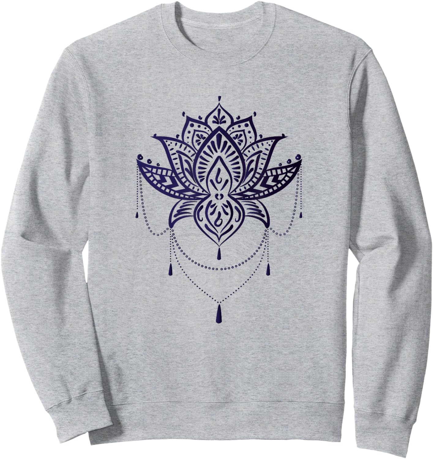 Lotus Flower Mandala Sweatshirt - Sweatshirt | Ash