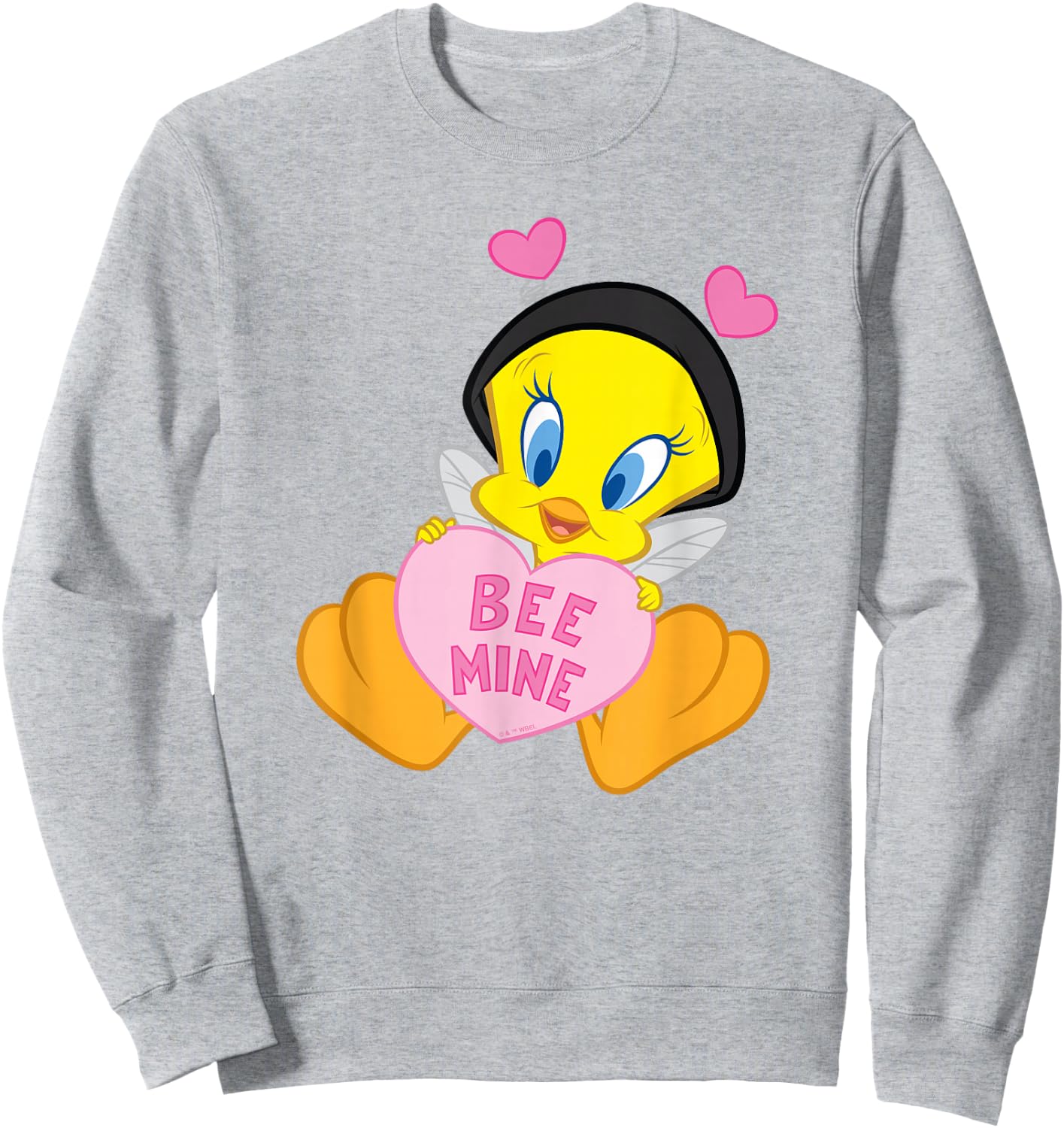 Looney Tunes Valentine's Day Tweety Bee Mine Sweatshirt - Sweatshirt | Ash