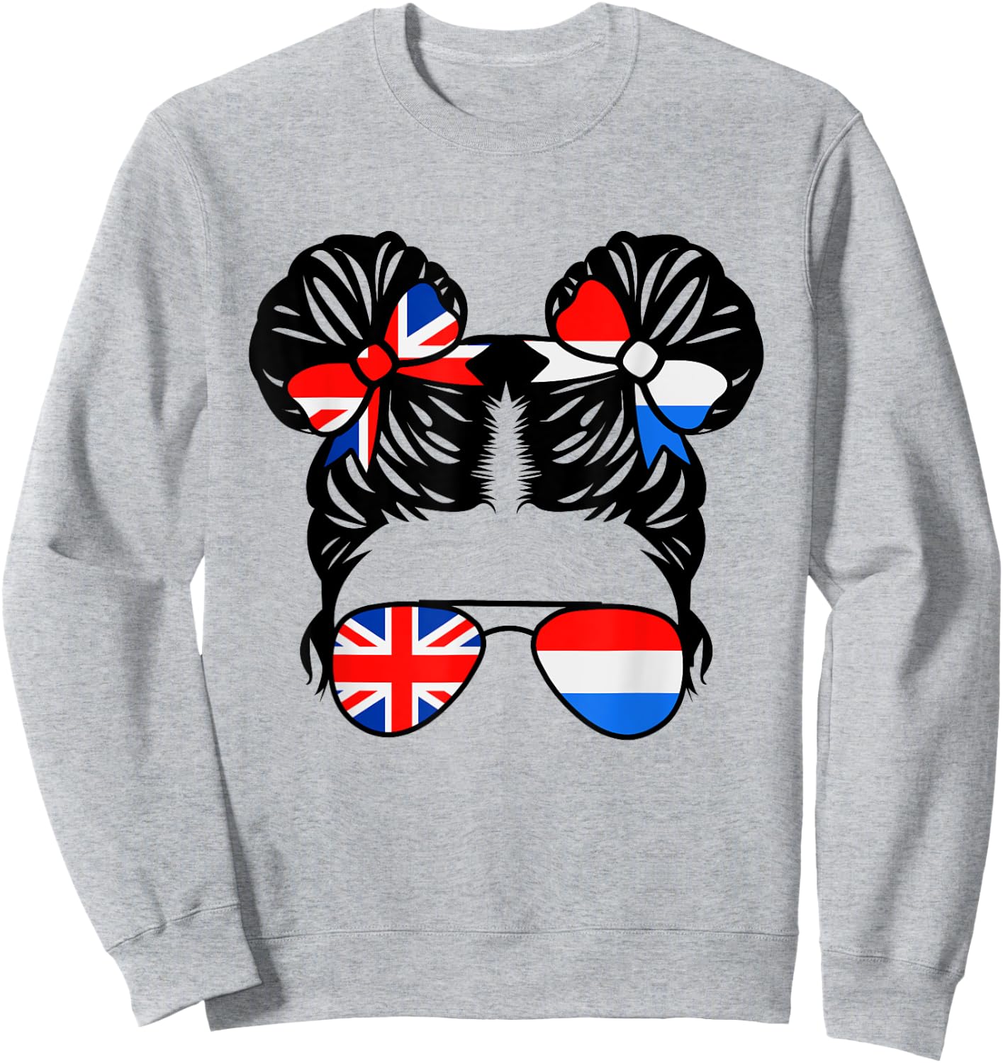 Half British Half Dutch Girl British Kids Heritage Sweatshirt - Sweatshirt | Ash