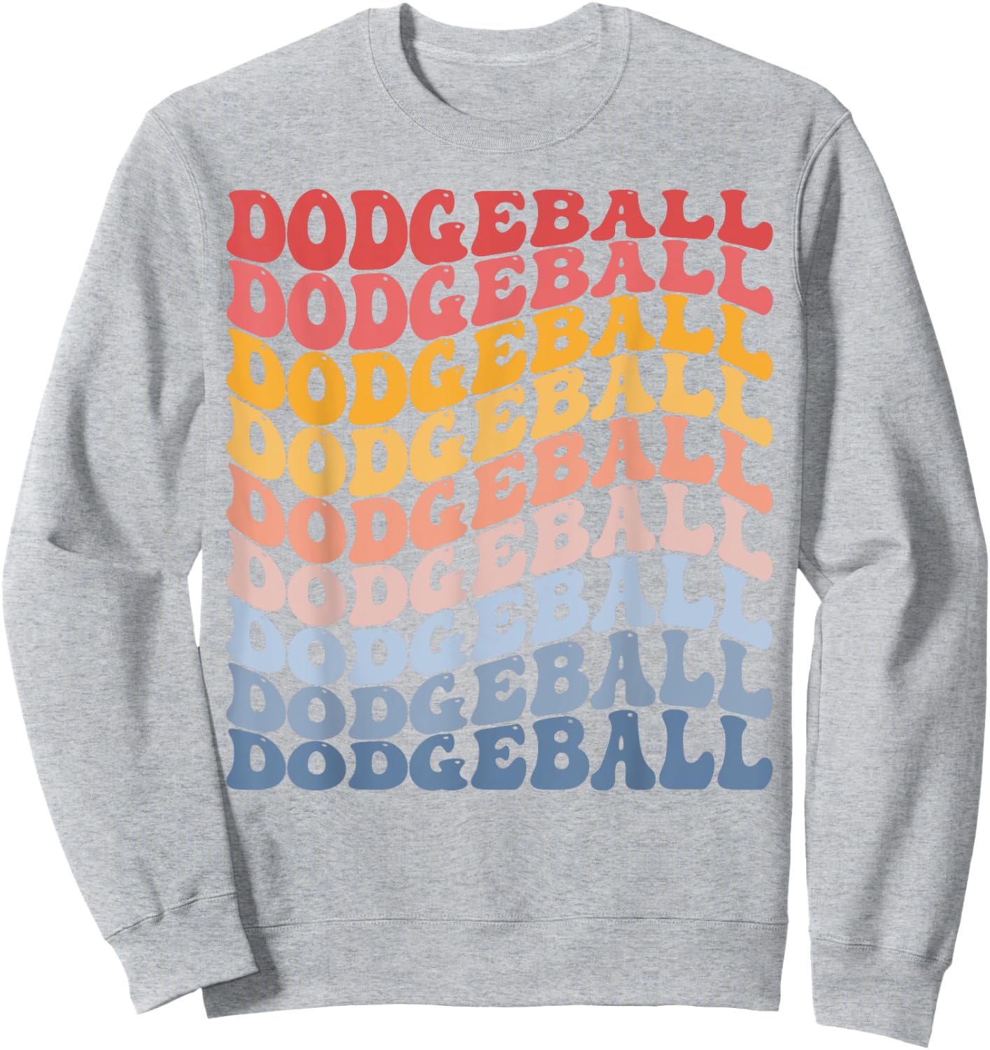 Dodgeball Team Groovy Sweatshirt - Sweatshirt | Ash