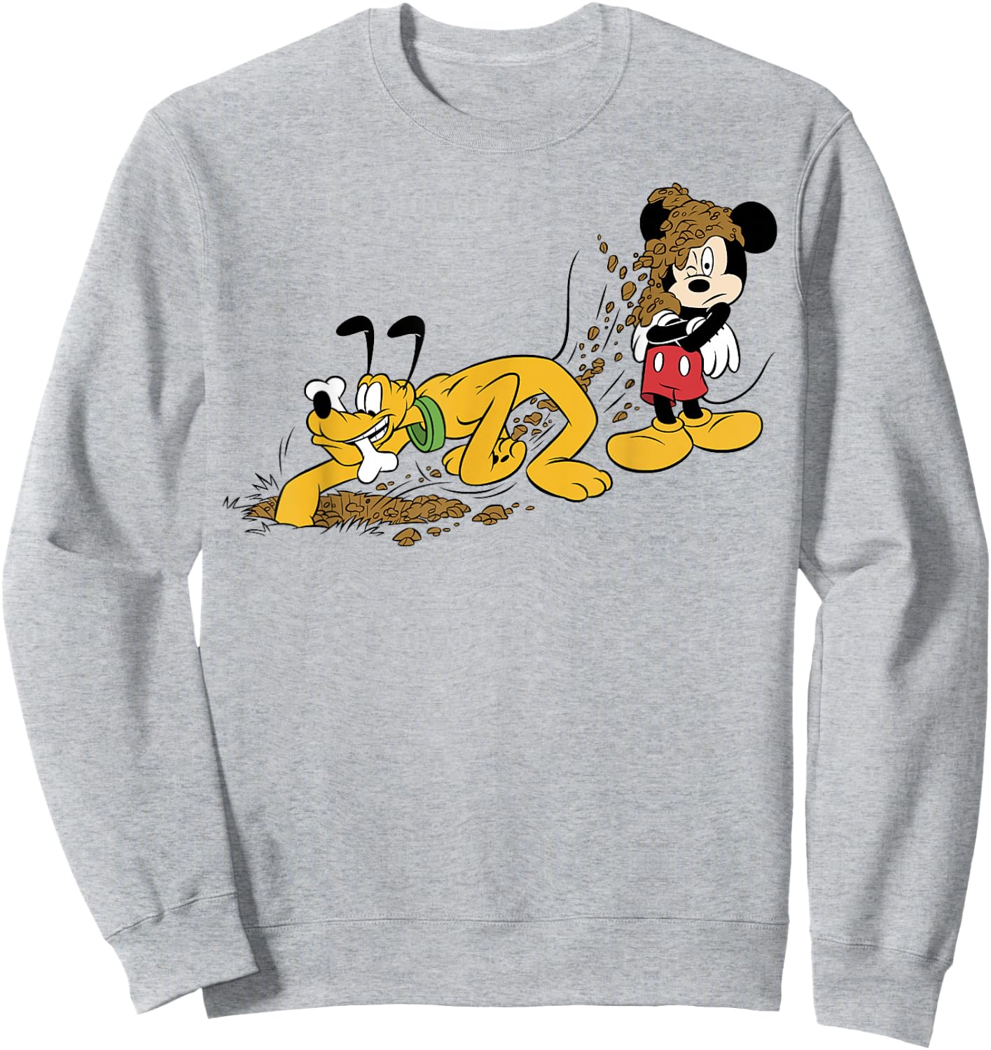 Disney Mickey And Friends Mickey & Pluto Digging Sweatshirt - Sweatshirt | Ash