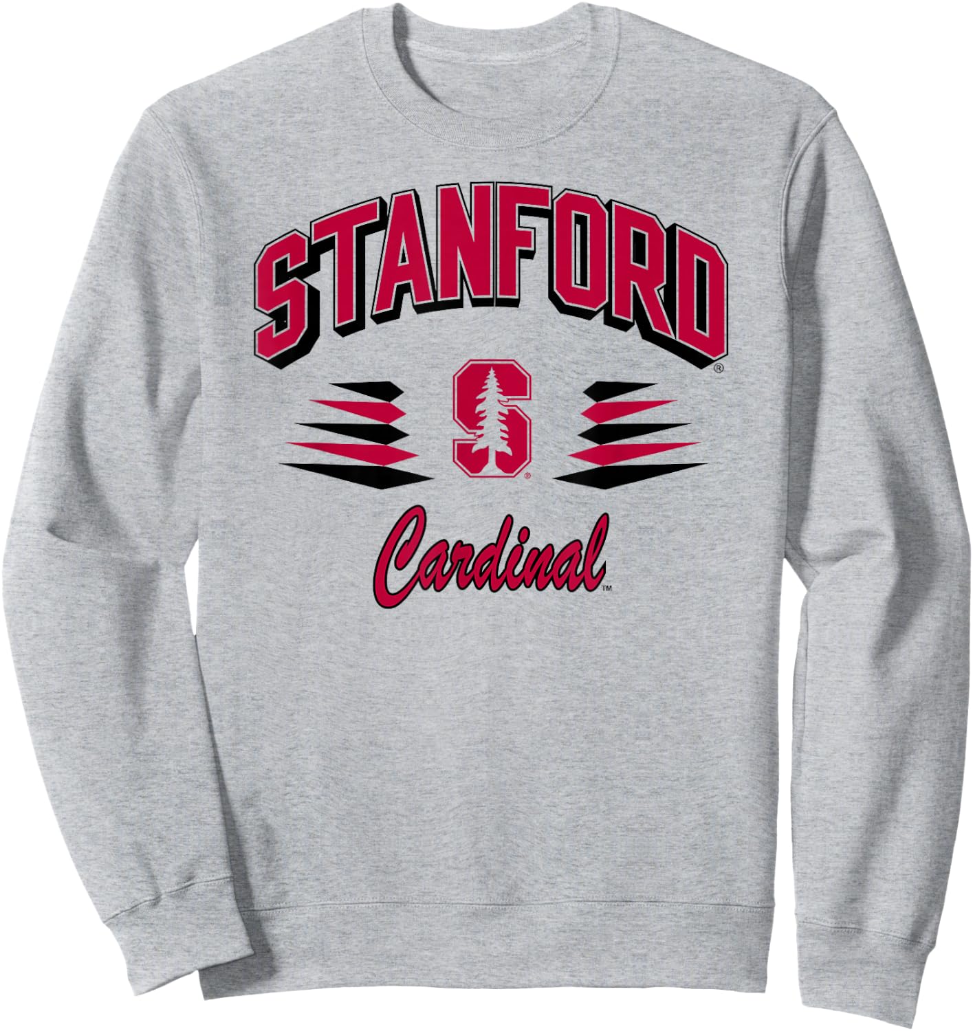 Stanford Cardinal Retro Diamond White Officially Licensed Sweatshirt - Sweatshirt | Ash