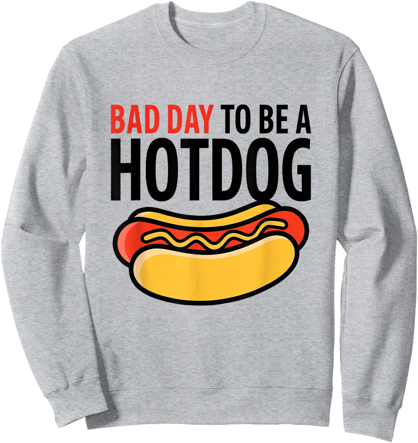 Bad Day to Be a Hotdog Funny 4th of July Kids Men Sweatshirt - Sweatshirt | Ash