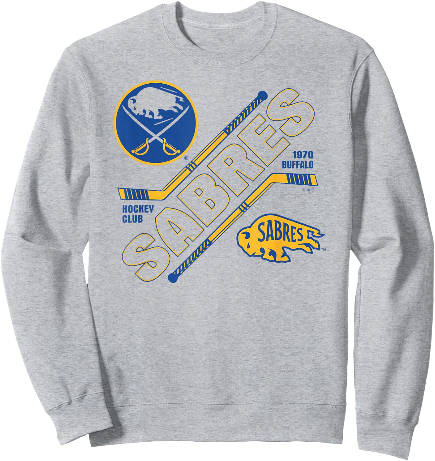 Buffalo Sabres Force White Officially Licensed Sweatshirt - Sweatshirt | Ash