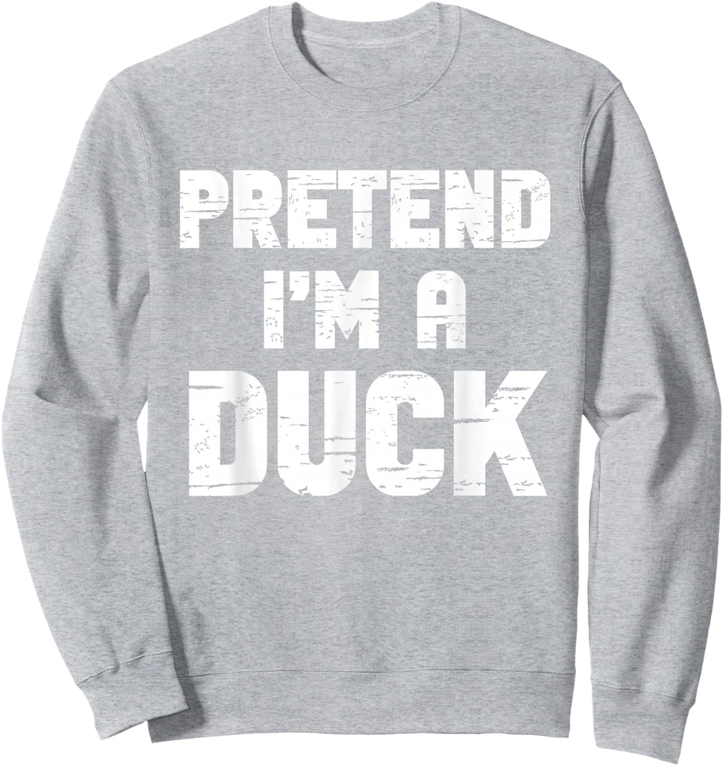 Halloween Pretend I'm A Duck Costume Funny Lazy Kids Adult Sweatshirt - Sweatshirt | Ash