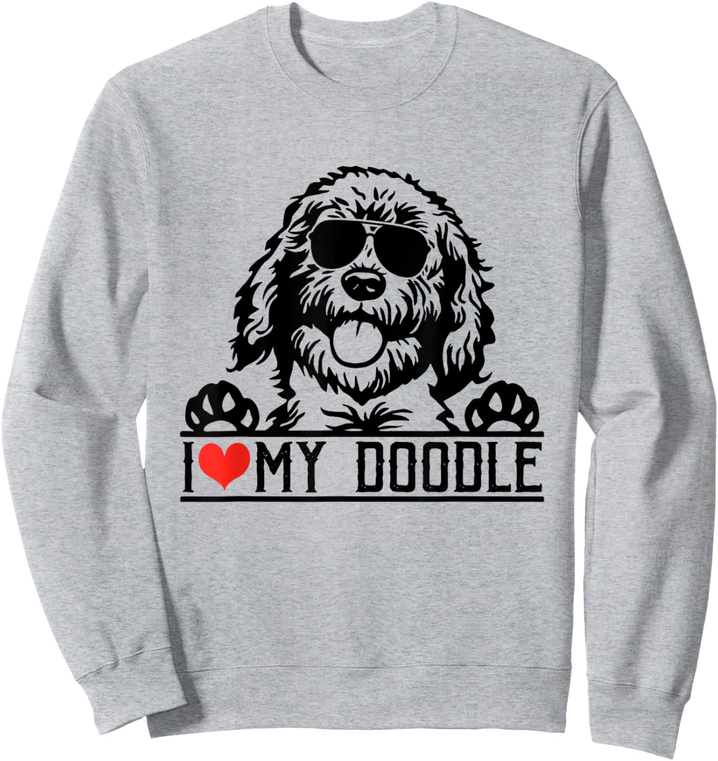 I Love My Doodle Goldendoodle Mom Labradoodle Dog Owner Women Kids Sweatshirt - Sweatshirt | Ash