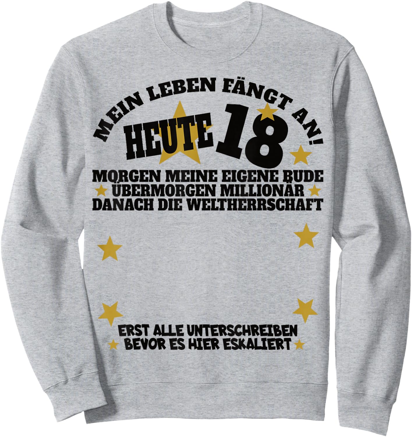 18. Geburtstag Mädchen und 18. Geburtstag Junge Gästebuch Sweatshirt - Sweatshirt | Ash
