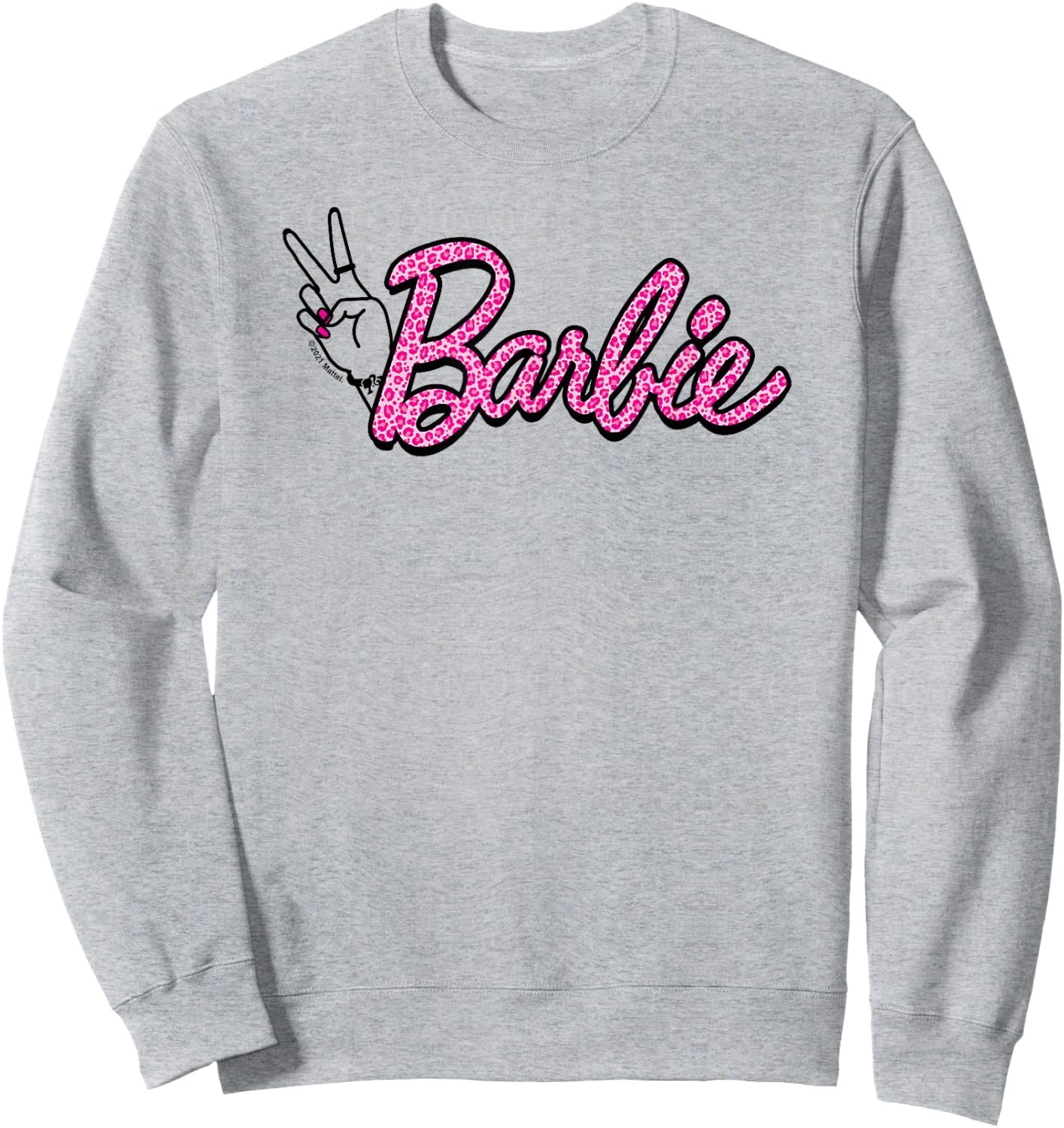 Barbie - Pink Leopard Print Logo Sweatshirt - Sweatshirt | Ash
