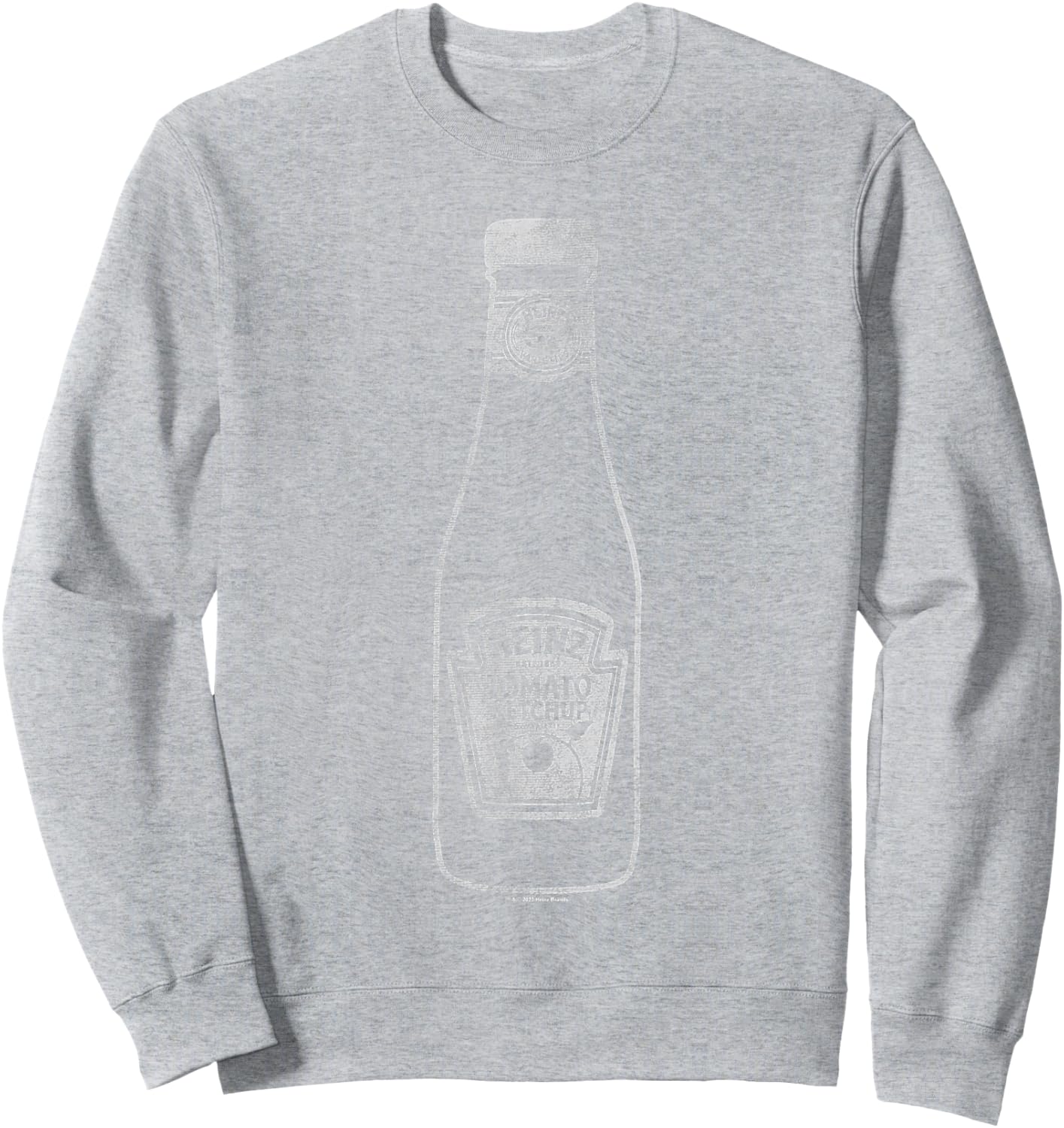 Heinz Tomato Ketchup Iconic Bottle 57 Distressed Big Poster Sweatshirt - Sweatshirt | Ash