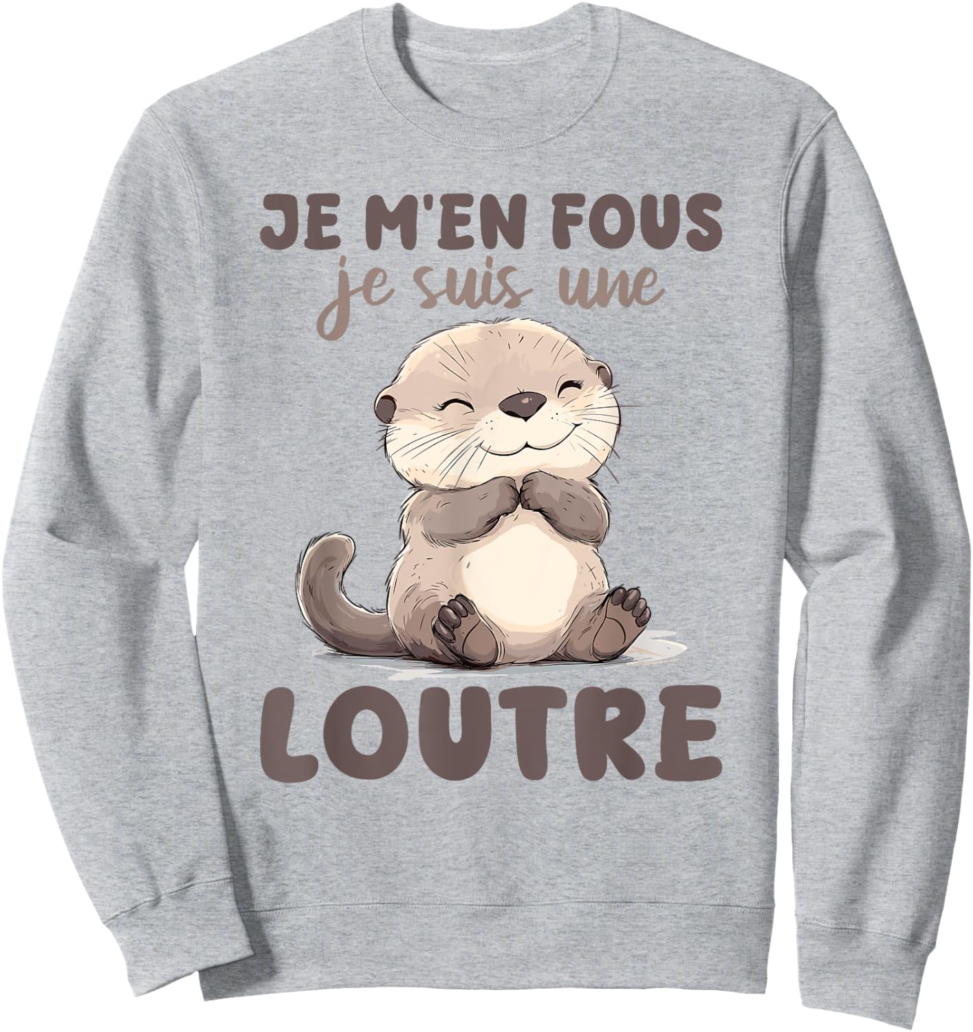 Je M'en Fous Je Suis Une Ottre Soft , white, S Sweatshirt - Sweatshirt | Ash