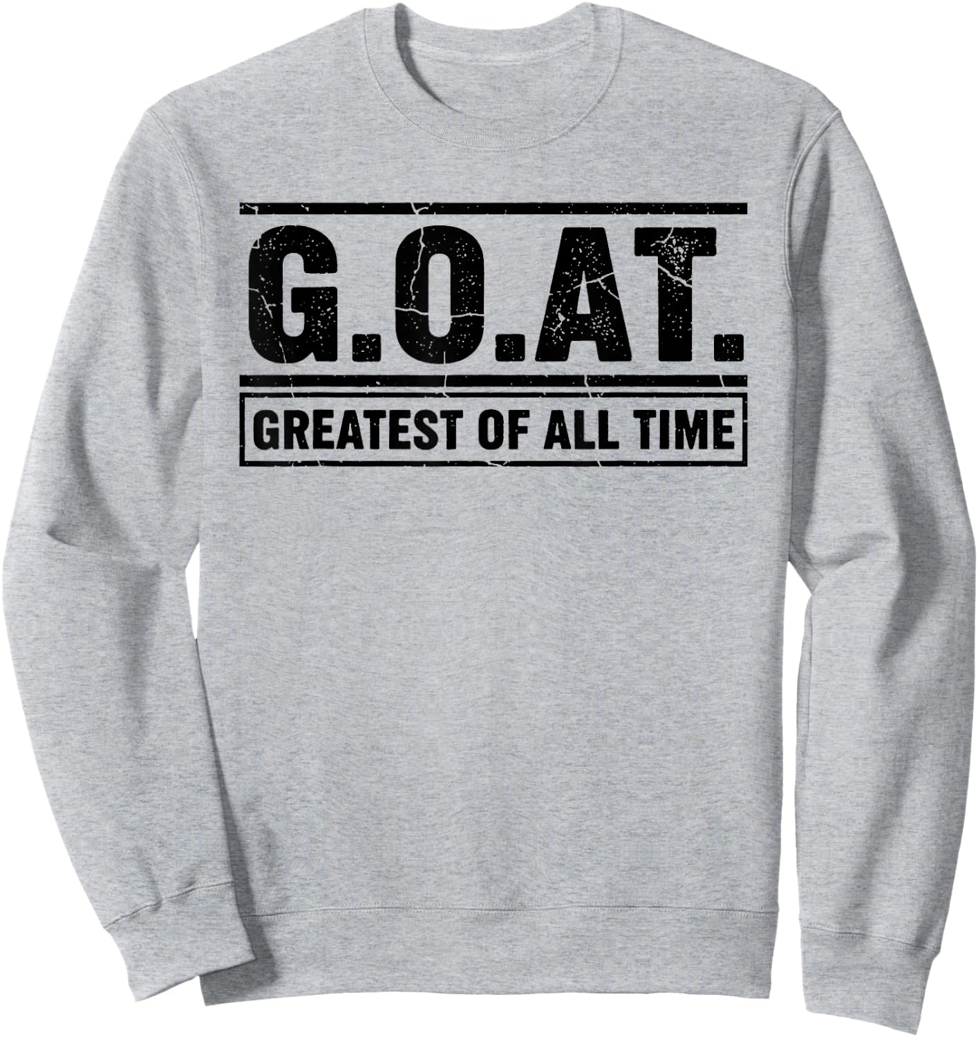 G.O.A.T. Vintage Greatest of All Time Sweatshirt - Sweatshirt | Ash