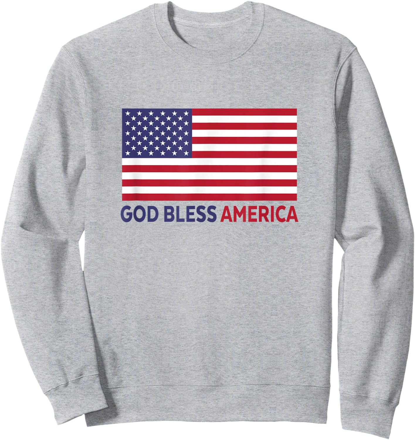 Modern God Bless America Sweatshirt - Sweatshirt | Ash