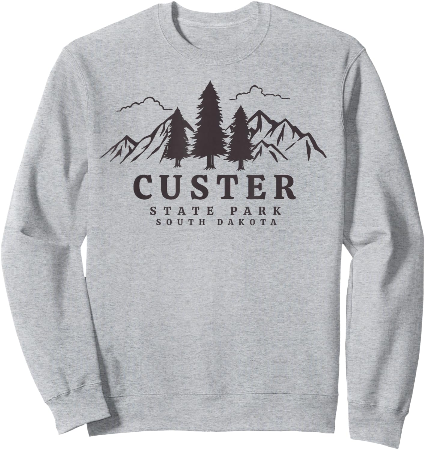 Custer State Park Graphic design Sweatshirt - Sweatshirt | Ash