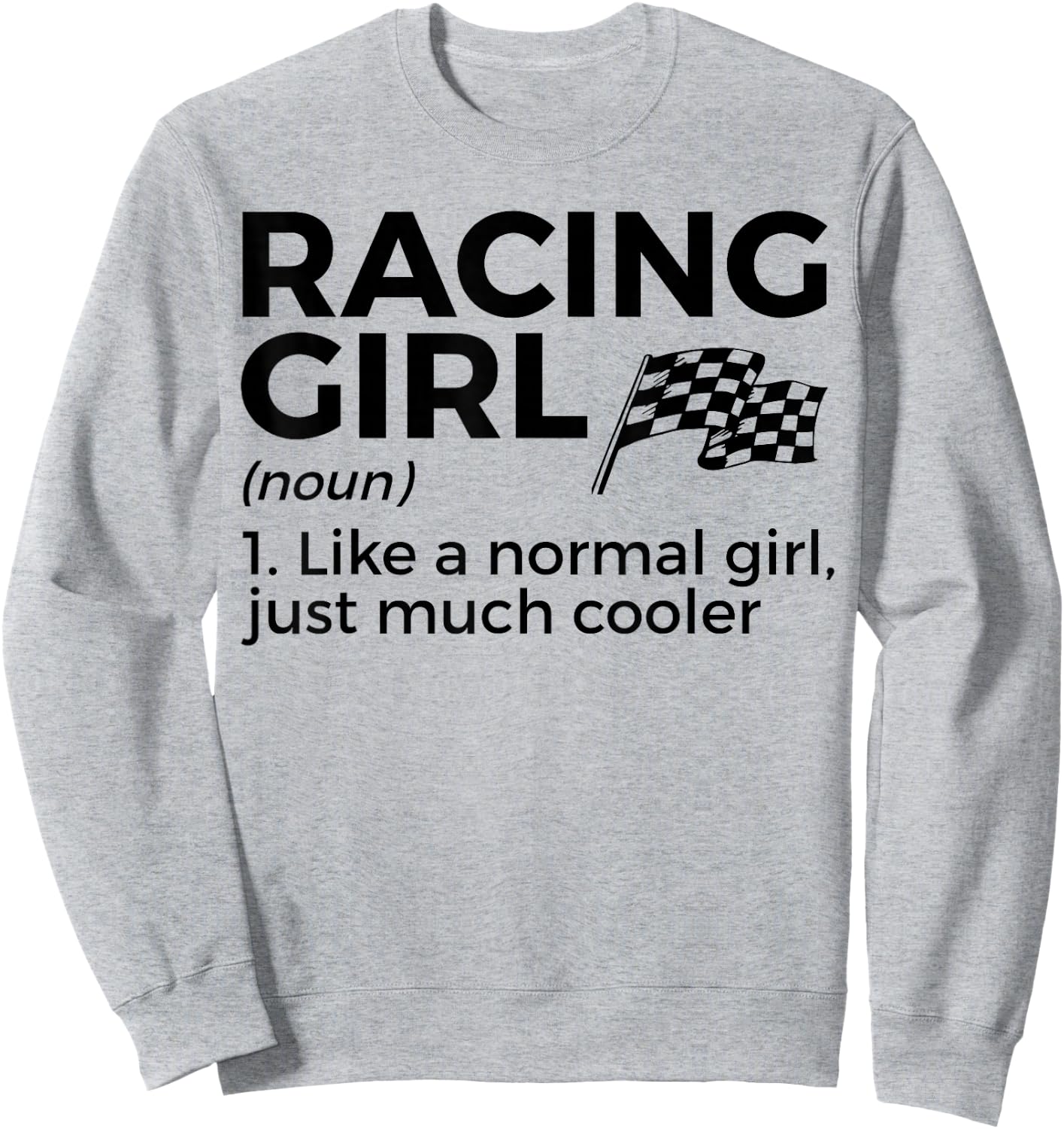 Racing Girl Definition Racing Car Party , White Sweatshirt - Sweatshirt | Ash