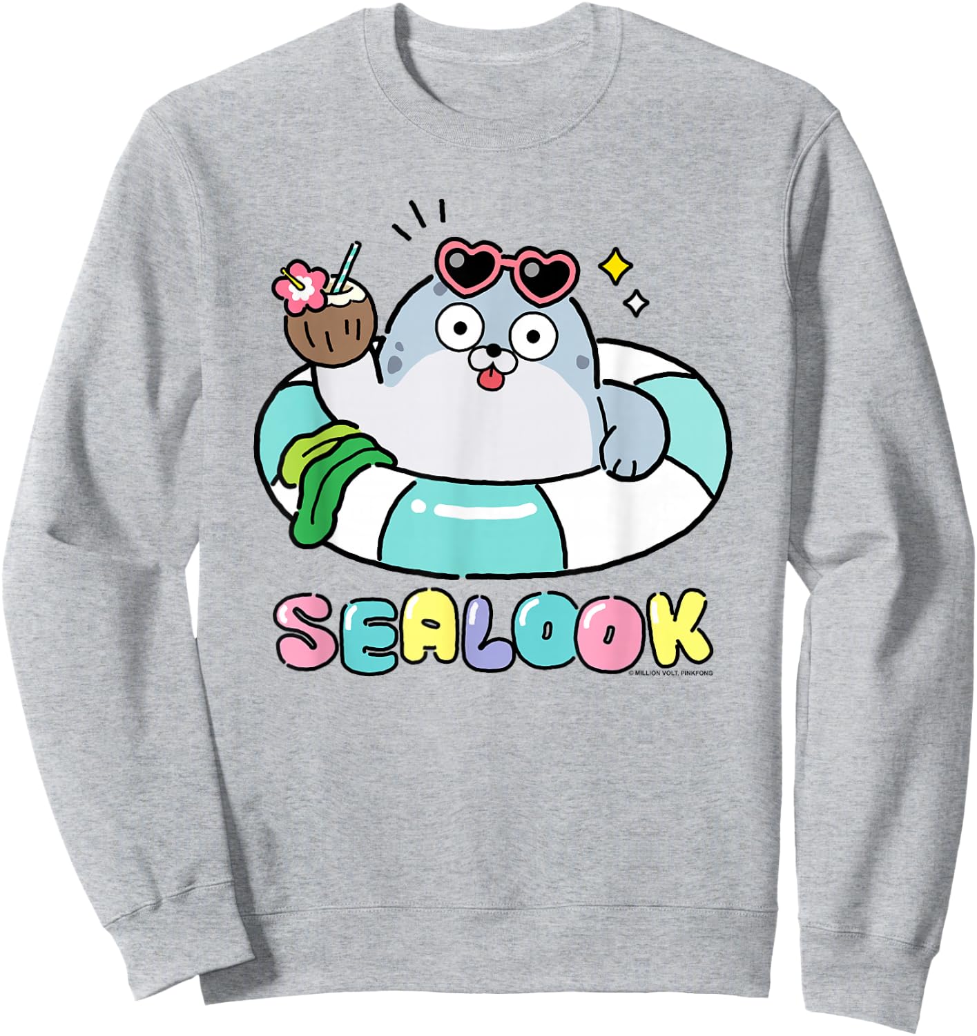 Sealook Vacation Seal Sweatshirt - Sweatshirt | Ash