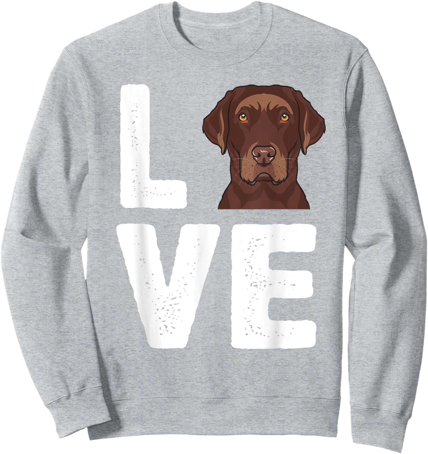 I Love My Chocolate Lab Shirt | Chocolate Labrador Sweatshirt - Sweatshirt | Ash