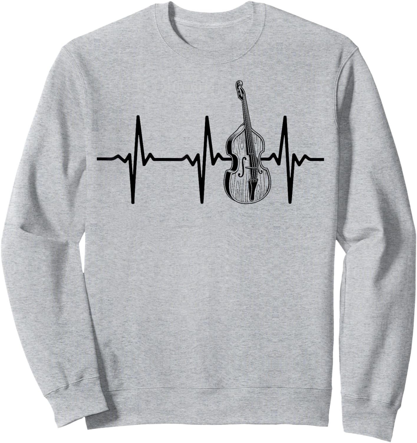 Kontrabass Herzschlag Kontrabass Herzschlag Sweatshirt - Sweatshirt | Ash