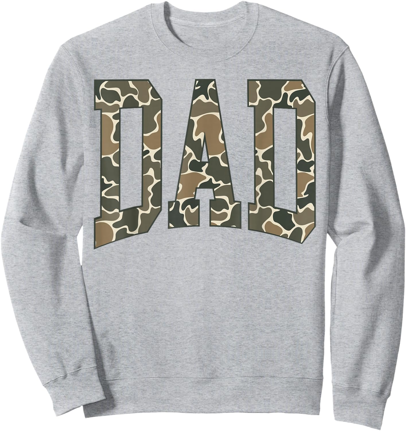 Dad Camo Camouflage Father's Day New Dad Sweatshirt - Sweatshirt | Ash