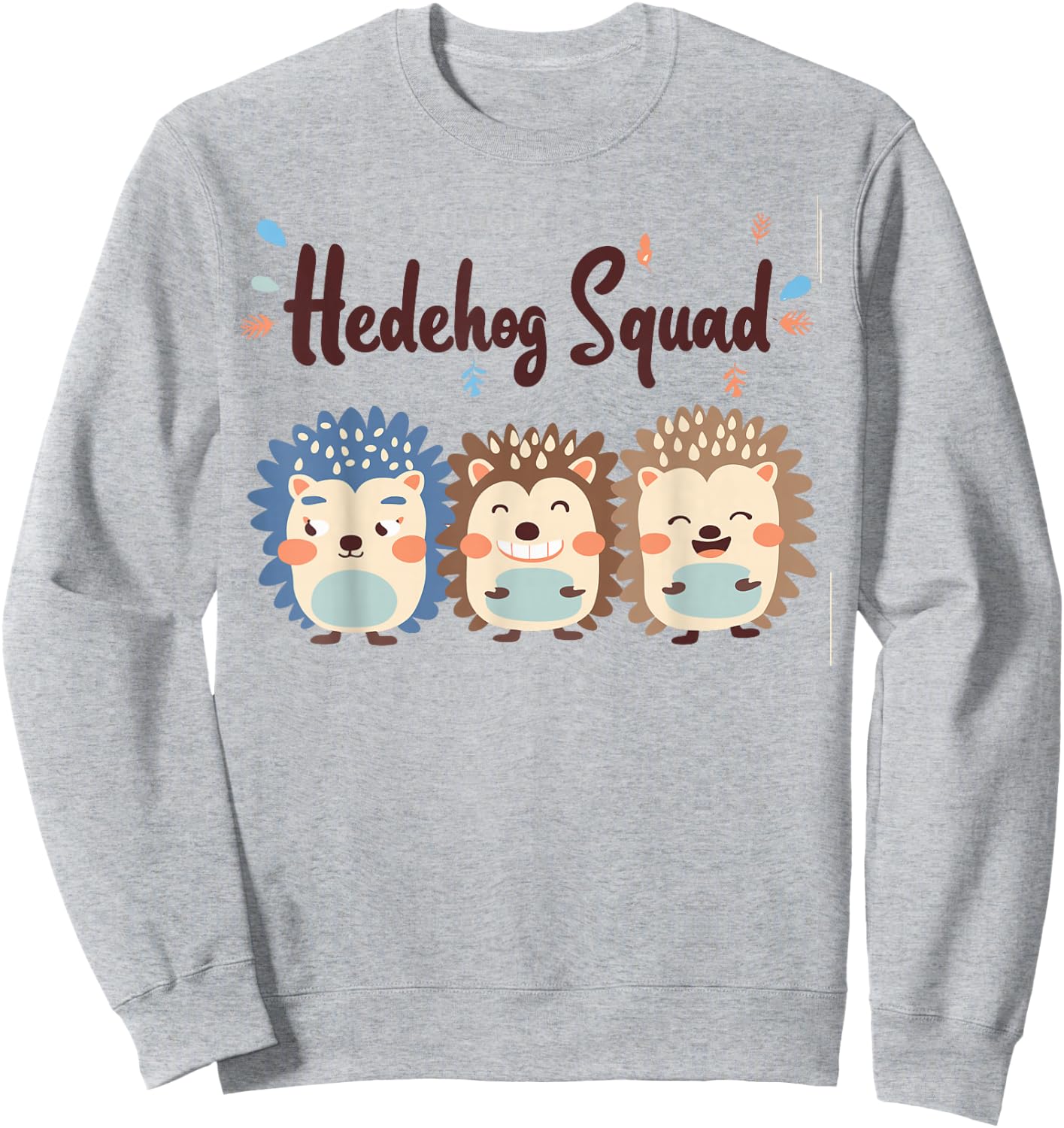 Hedgehog Squad Design for Hedgehog Lover Stuff Kids Hedgehog Sweatshirt - Sweatshirt | Ash