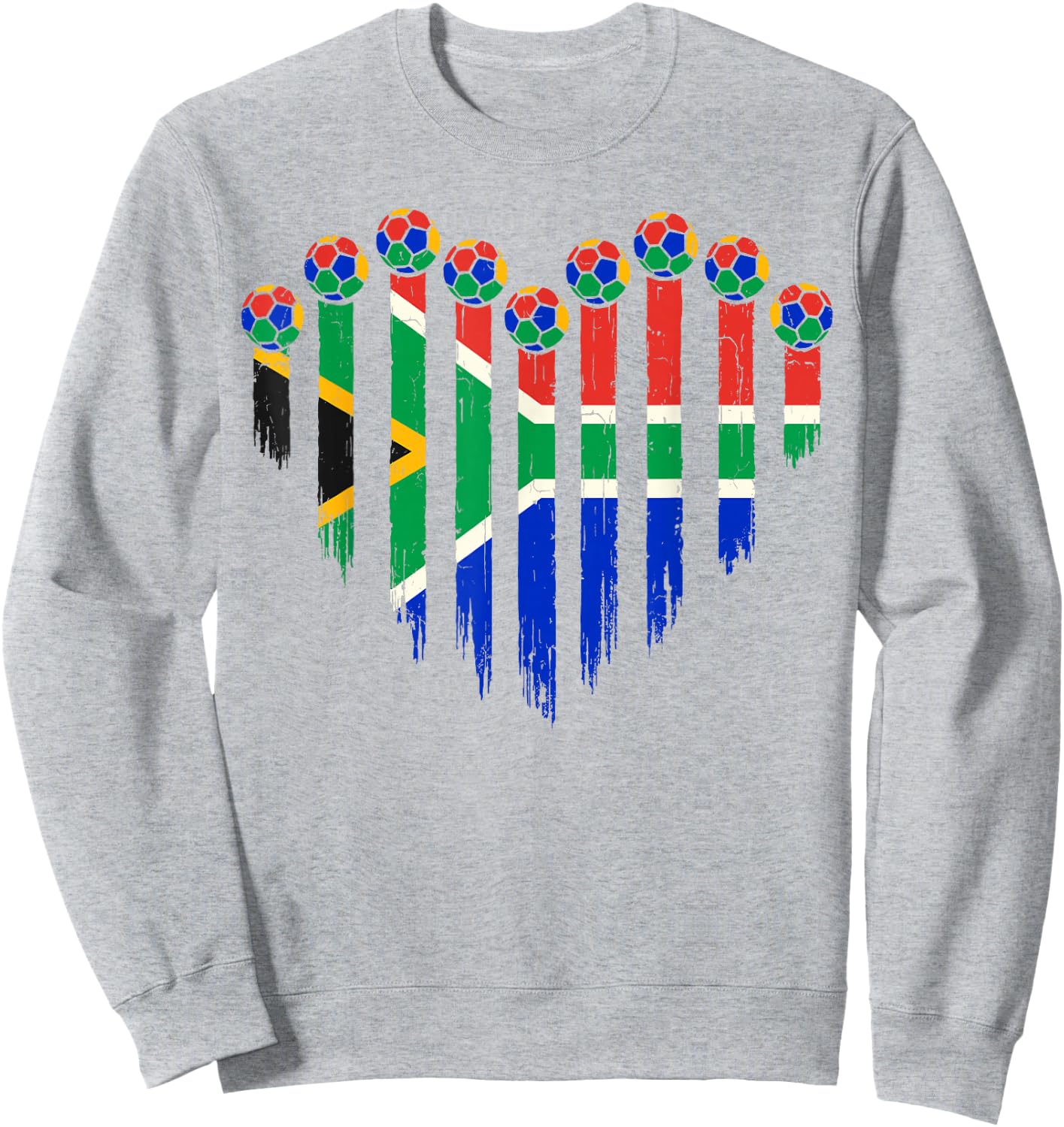 South African Flag Novelty South Africa Sweatshirt - Sweatshirt | Ash