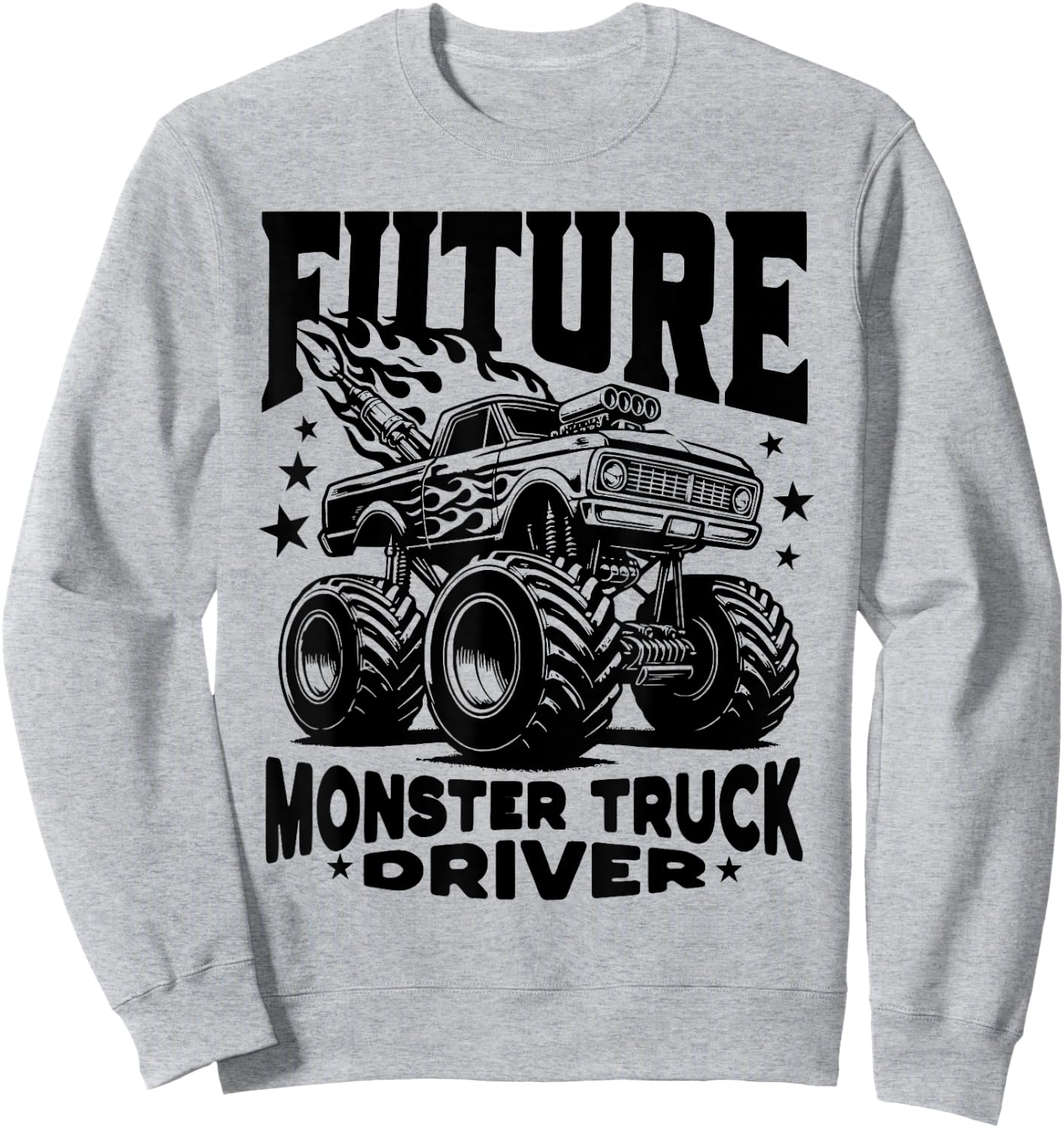 Future Monster Truck Driver Cute Monster Truck Kids Boys Sweatshirt - Sweatshirt | Ash