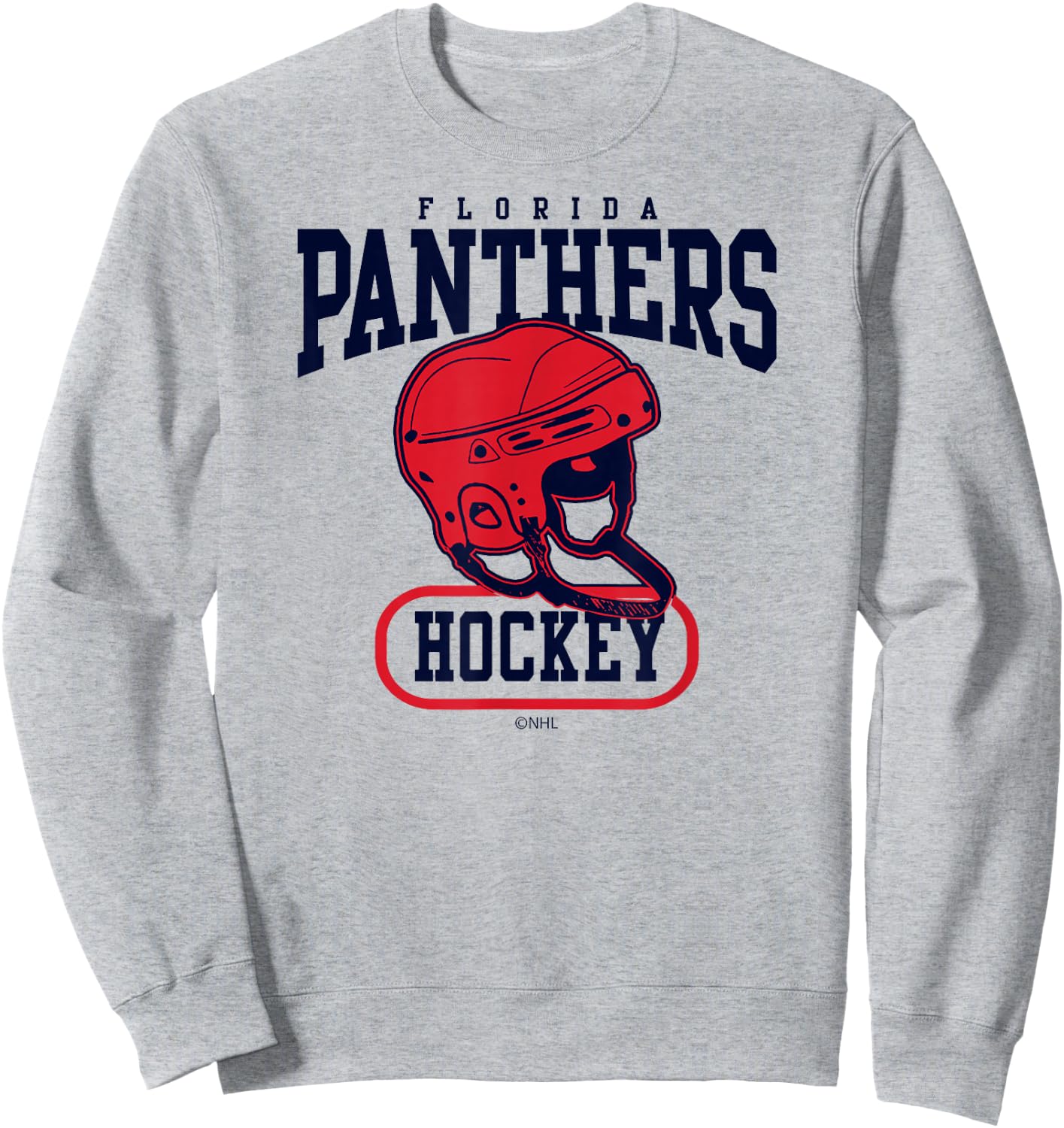 Florida Panthers Helmet White Officially Licensed Sweatshirt - Sweatshirt | Ash