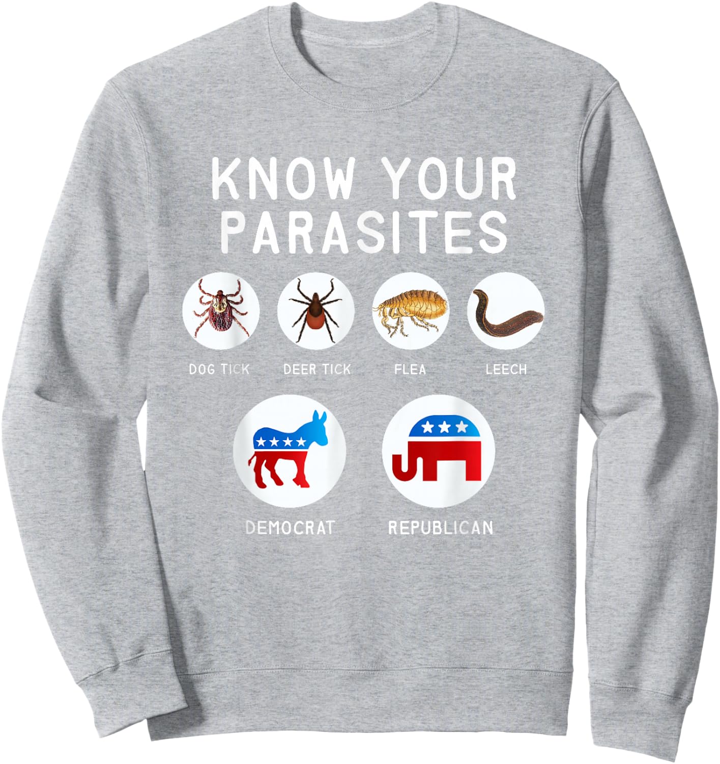 Libertarian - Know Your Parasites Sweatshirt - Sweatshirt | Ash