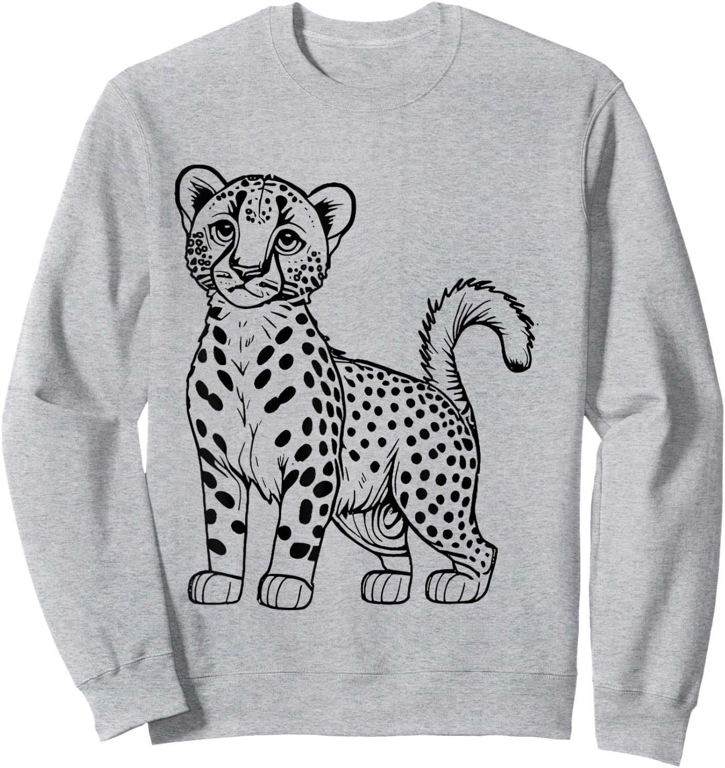 Cheetah coloring paint yourself paint Sweatshirt - Sweatshirt | Ash