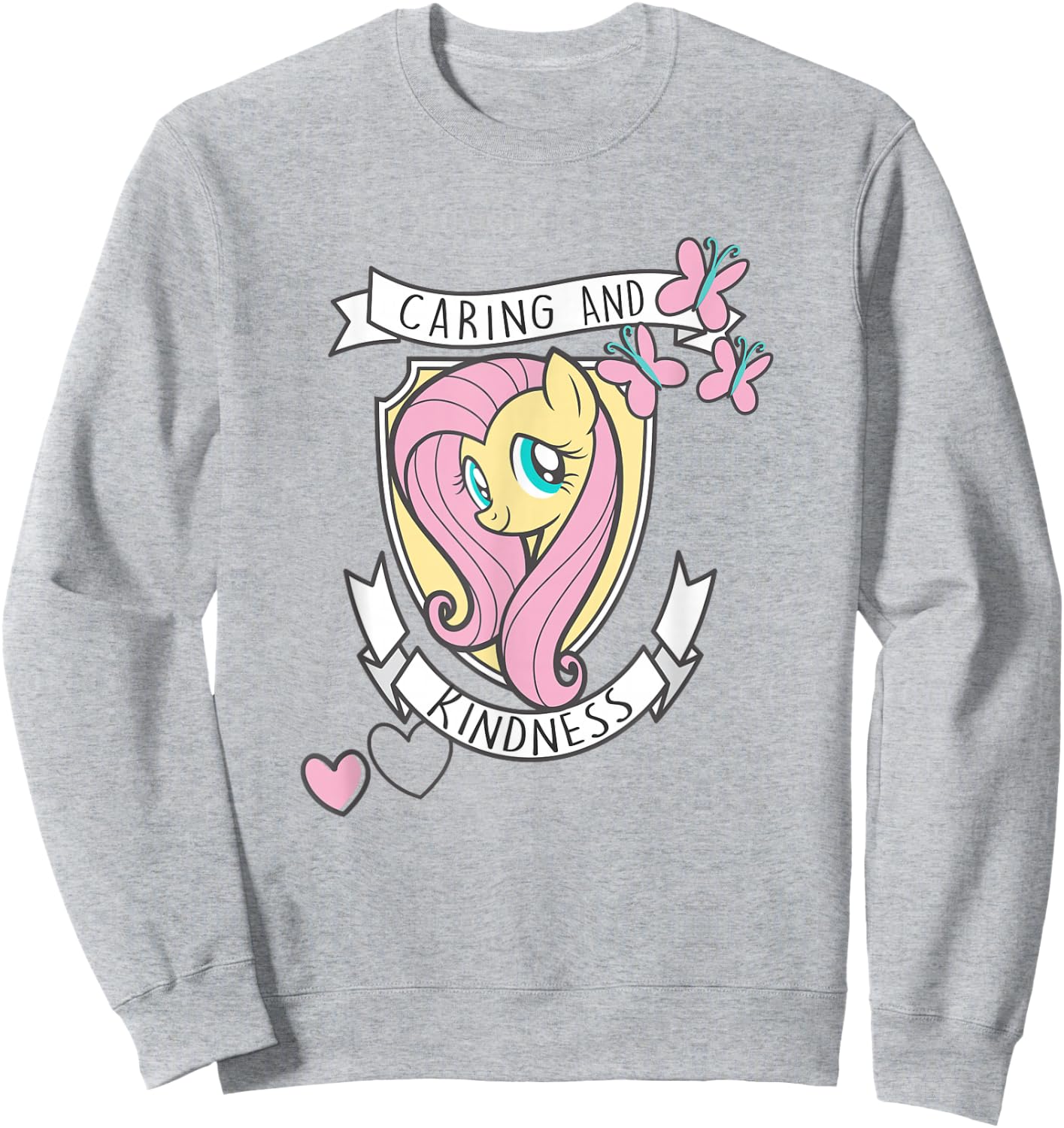 My Little Pony Fluttershy Caring and Kindness Sweatshirt - Sweatshirt | Ash