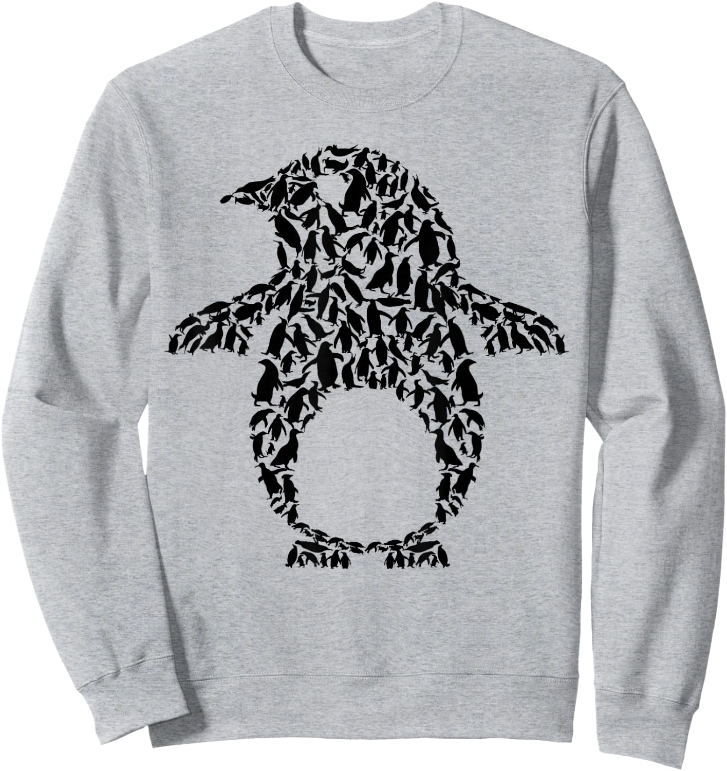 Silhouette Penguins Design for Penguin Lover | Penguin Sweatshirt - Sweatshirt | Ash
