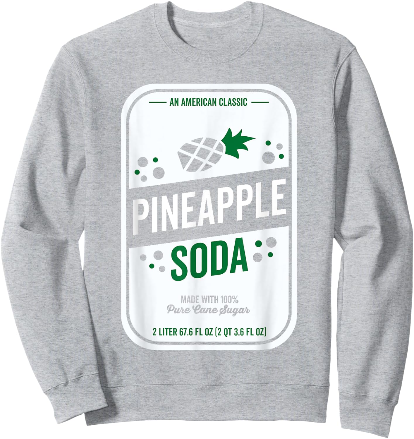 Soda Group Halloween Costume Pineapple Soda Sweatshirt - Sweatshirt | Ash