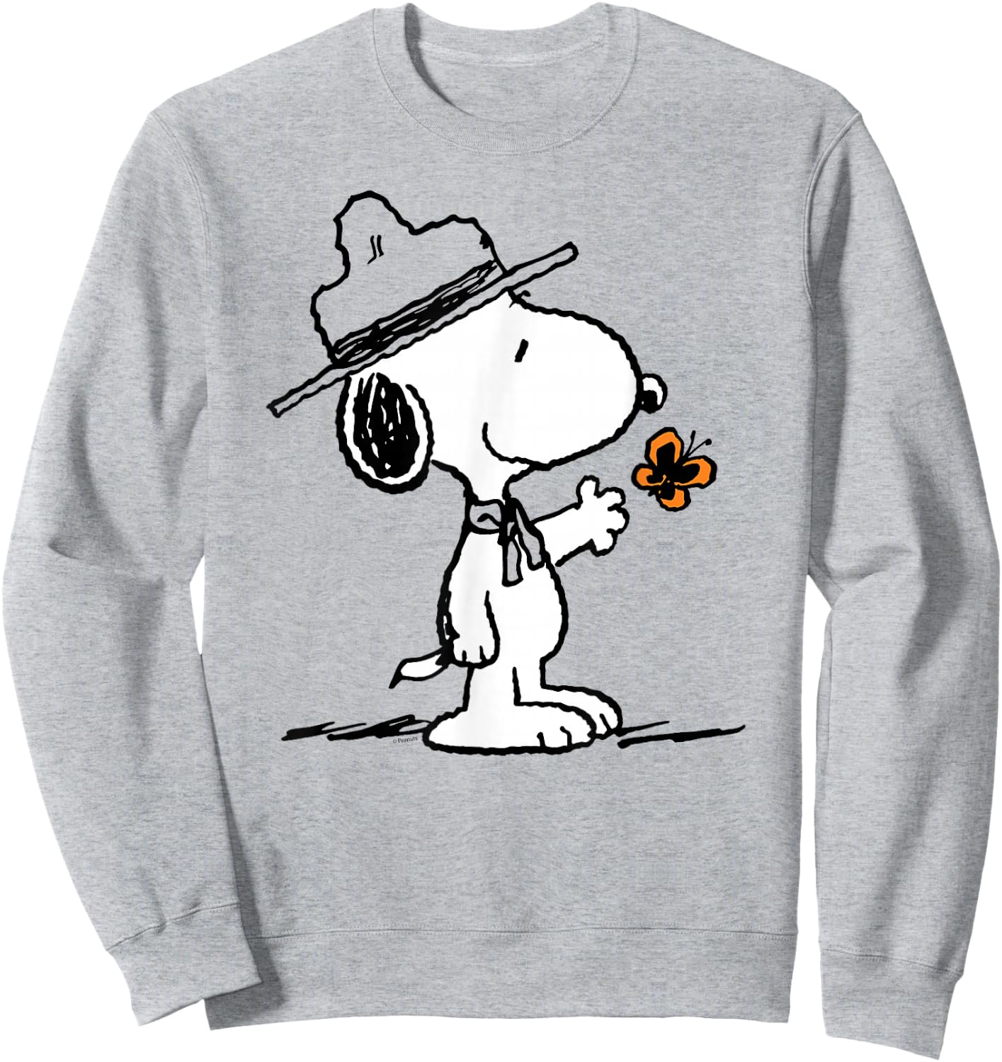 Peanuts Ranger Snoopy & Butterfly Sweatshirt - Sweatshirt | Ash
