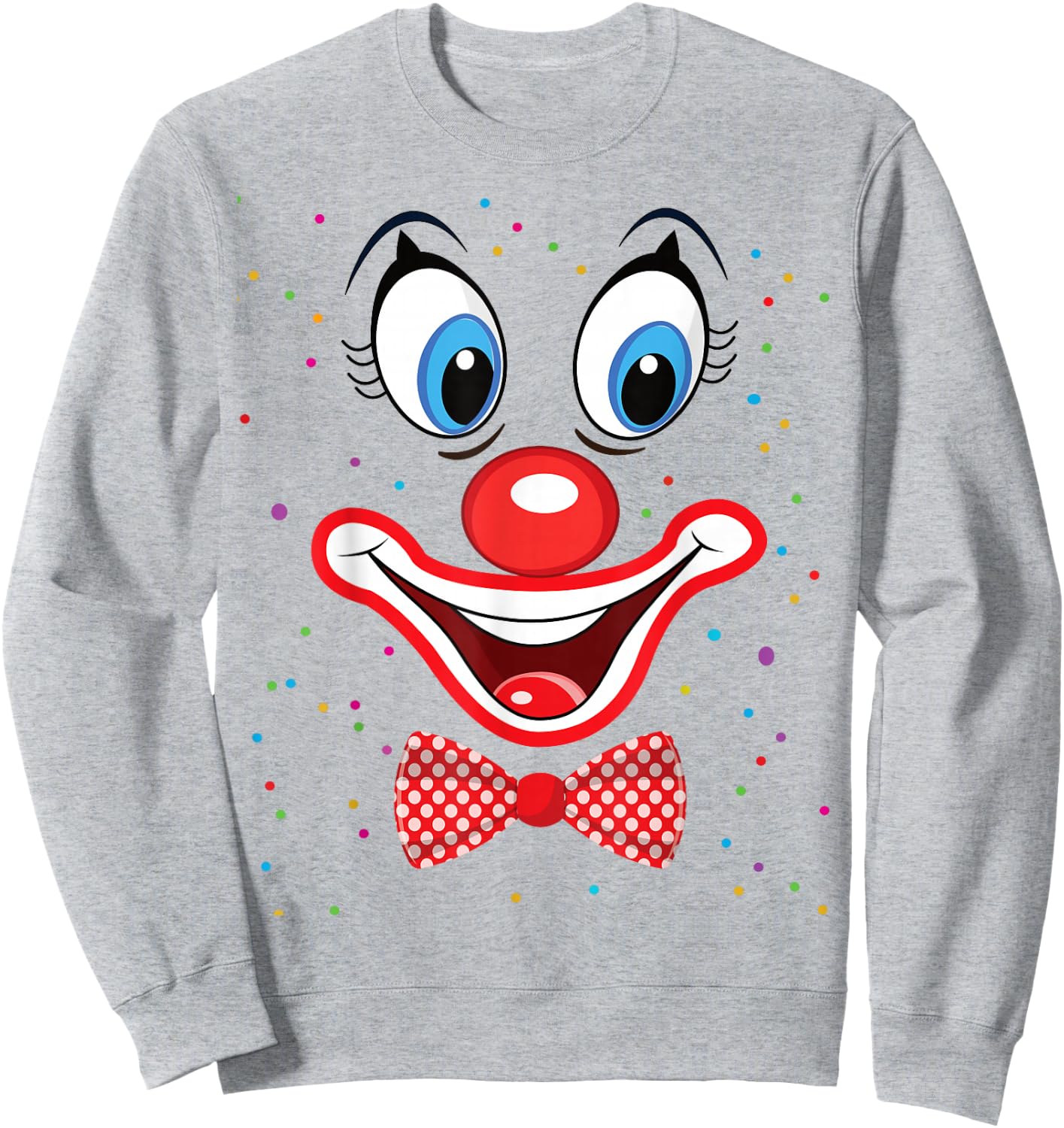 Carnival Costume Fancy Dress Costume Funny Clown Confetti , black Sweatshirt - Sweatshirt | Ash