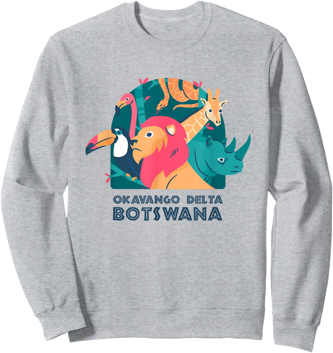 Okavango Delta, Botswana Safari National Park Animal Sweatshirt - Sweatshirt | Ash