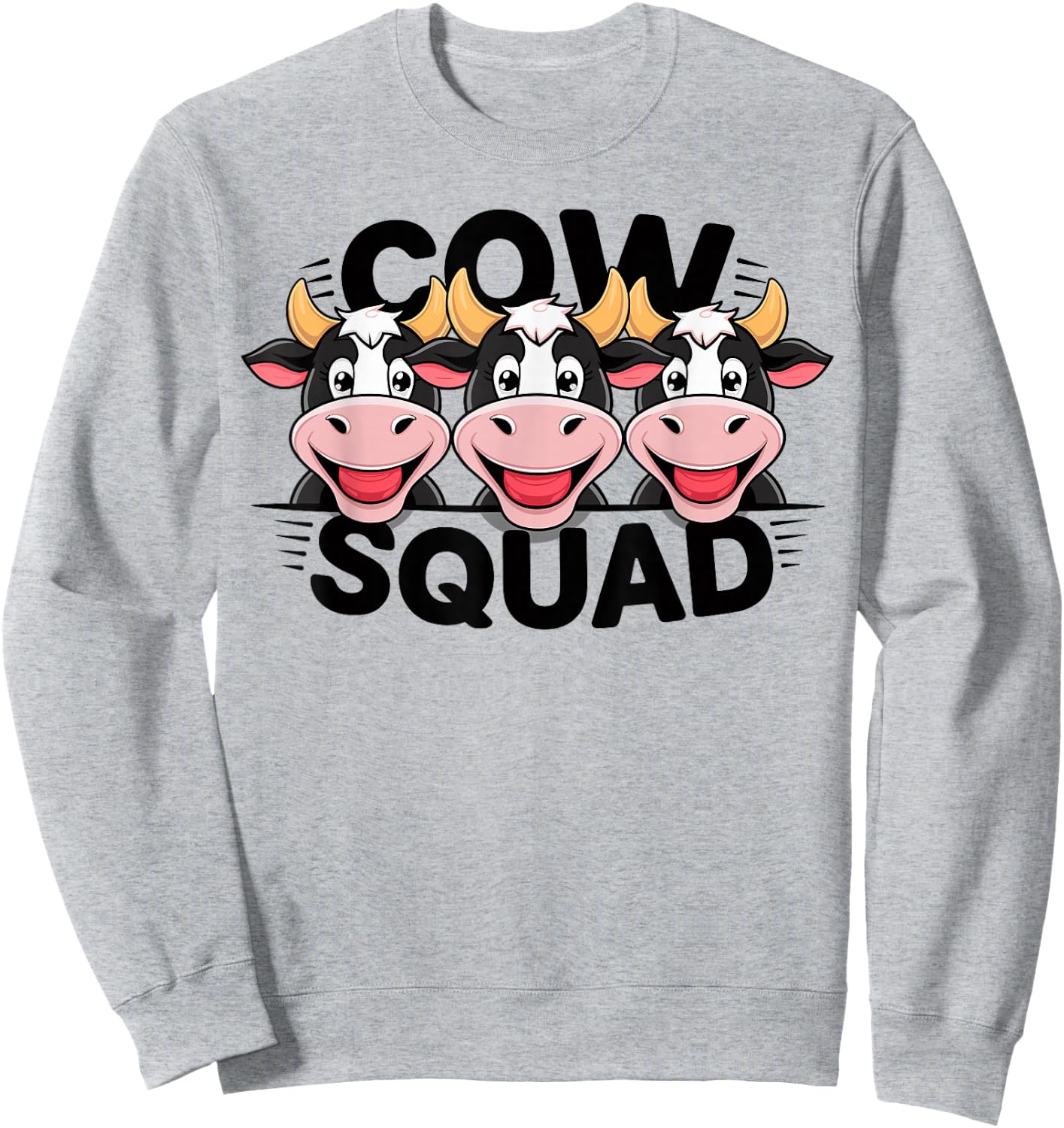 Cow Squad Design for Cow Lover Stuff | Kids Cow Sweatshirt - Sweatshirt | Ash