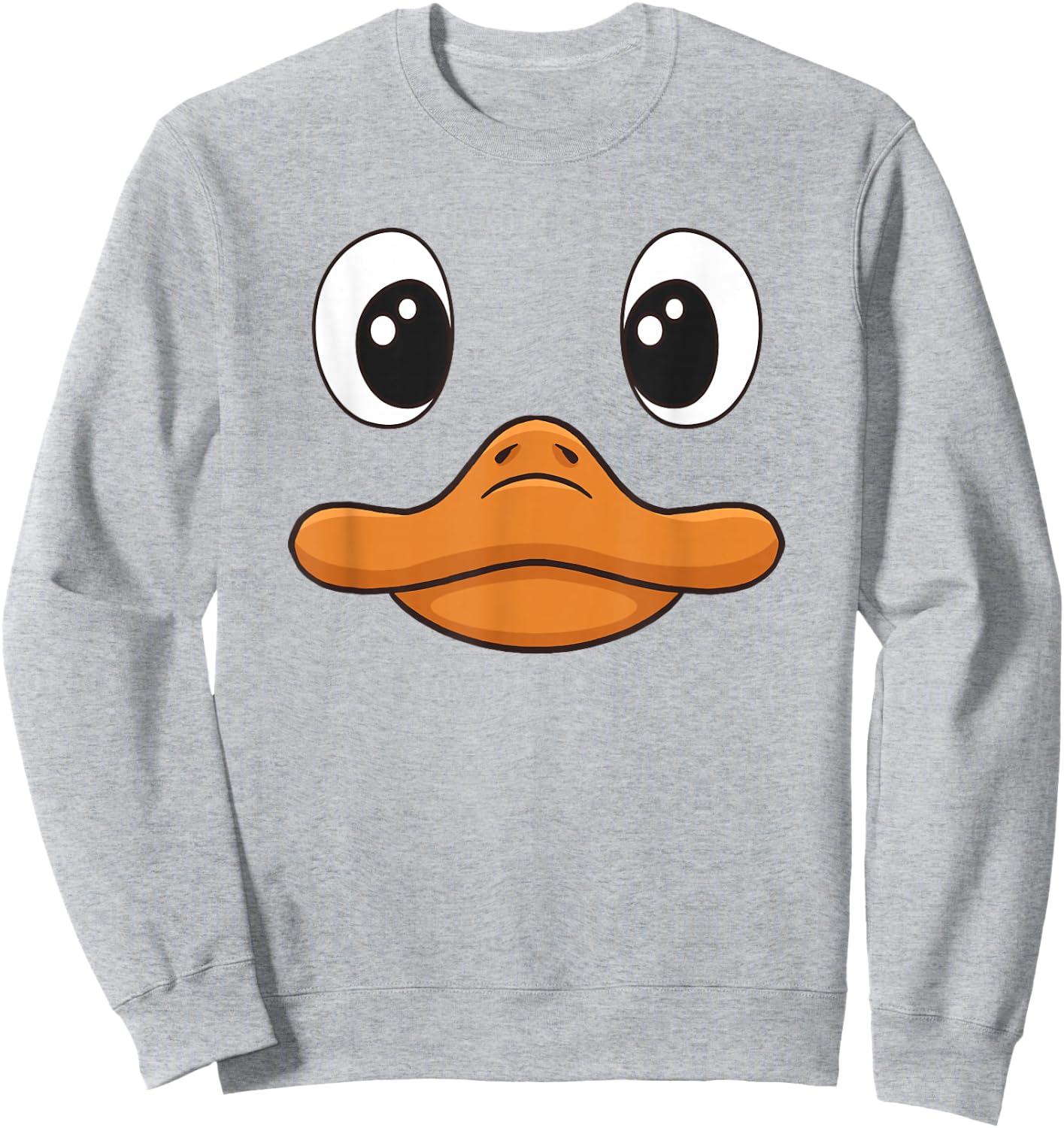 Duck Face Halloween Duck Costume Birthday Funny Duck Kids Sweatshirt - Sweatshirt | Ash