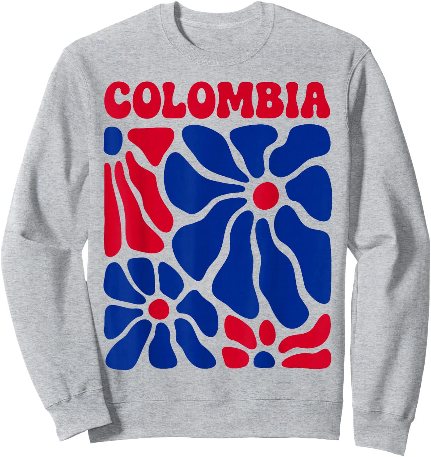 Colombia Floral Boho Flowers Cute Groovy Colombian Girl Sweatshirt - Sweatshirt | Ash