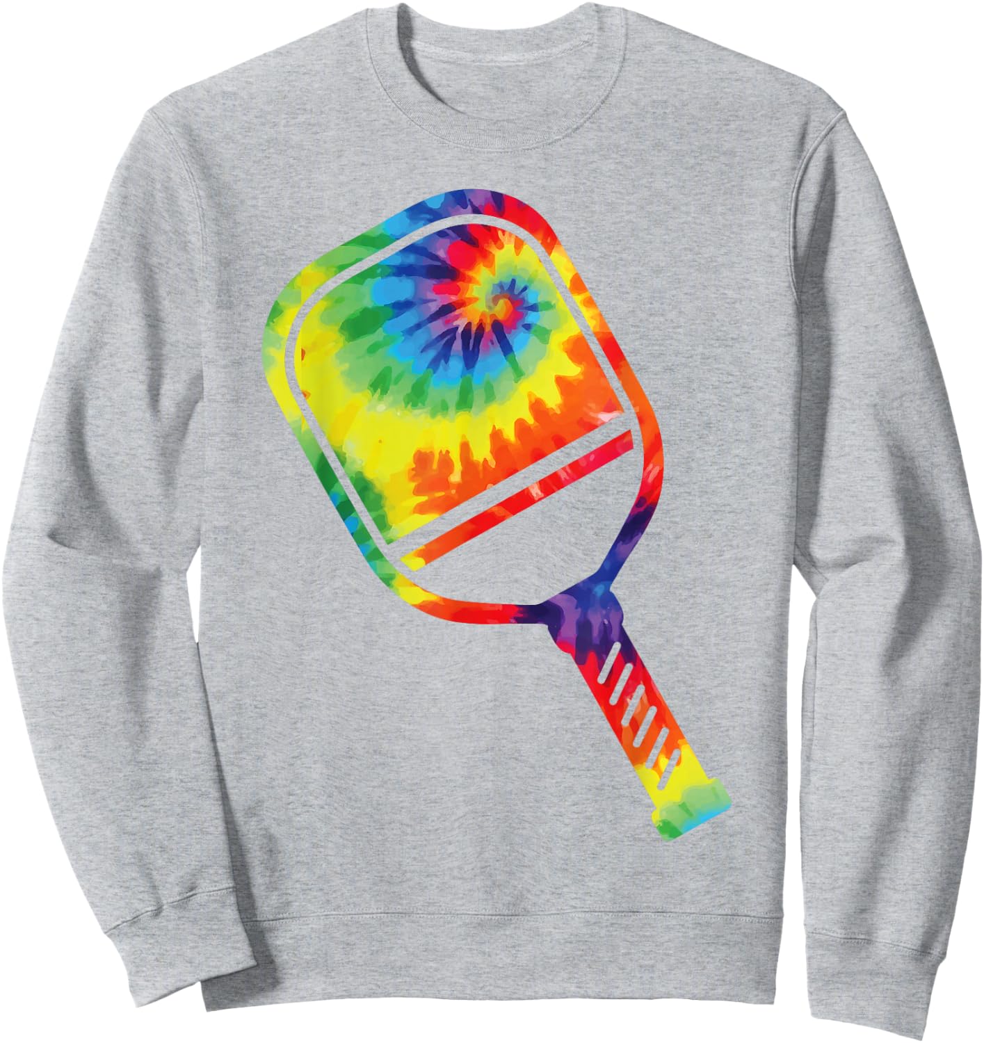 Pickleball Paddle Tie Dye Retro 80s 90s Sweatshirt - Sweatshirt | Ash