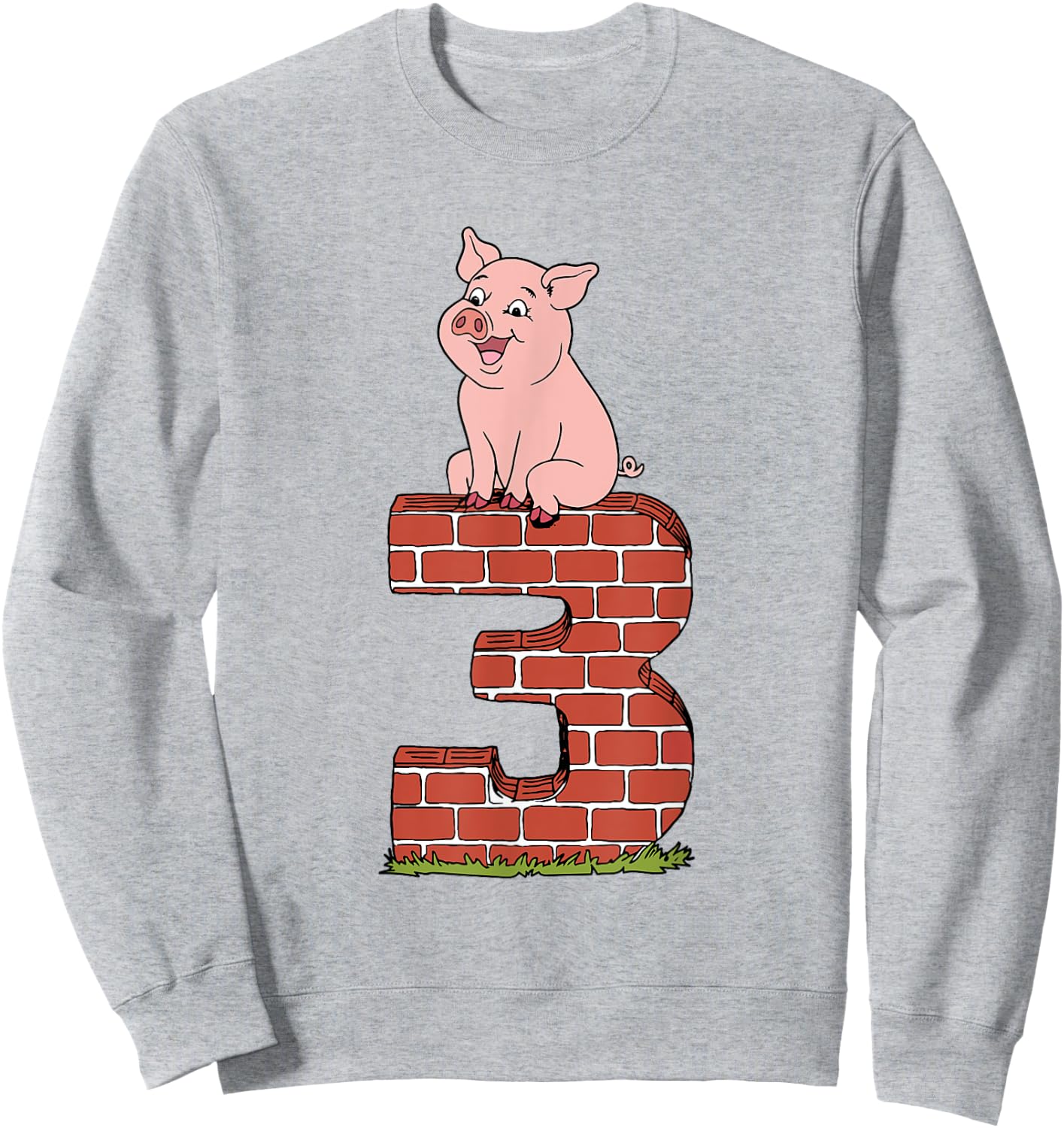 Three Little Pigs Pig 3 Easy Costume Kids Men Women Sweatshirt - Sweatshirt | Ash