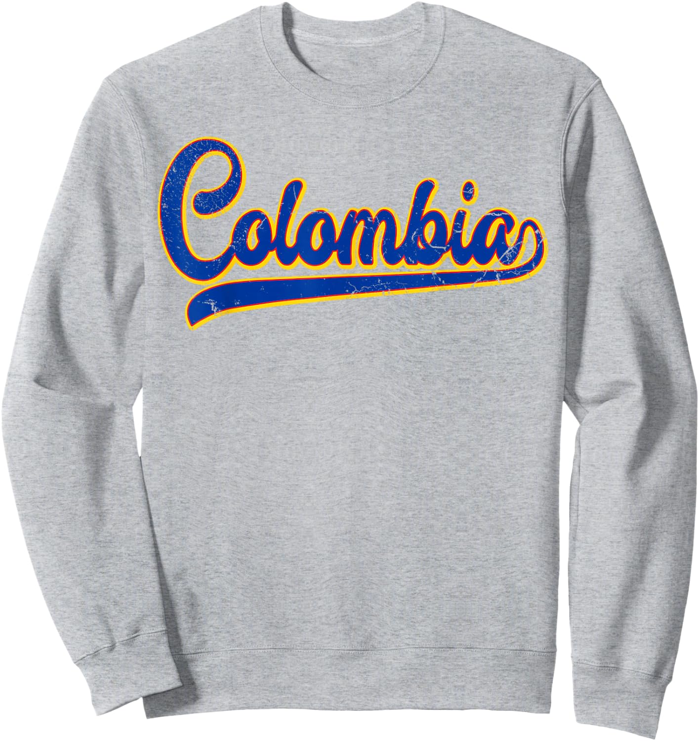 Colombia Throwback Graphic Shirt Comombian Flag Jersey Style Sweatshirt - Sweatshirt | Ash