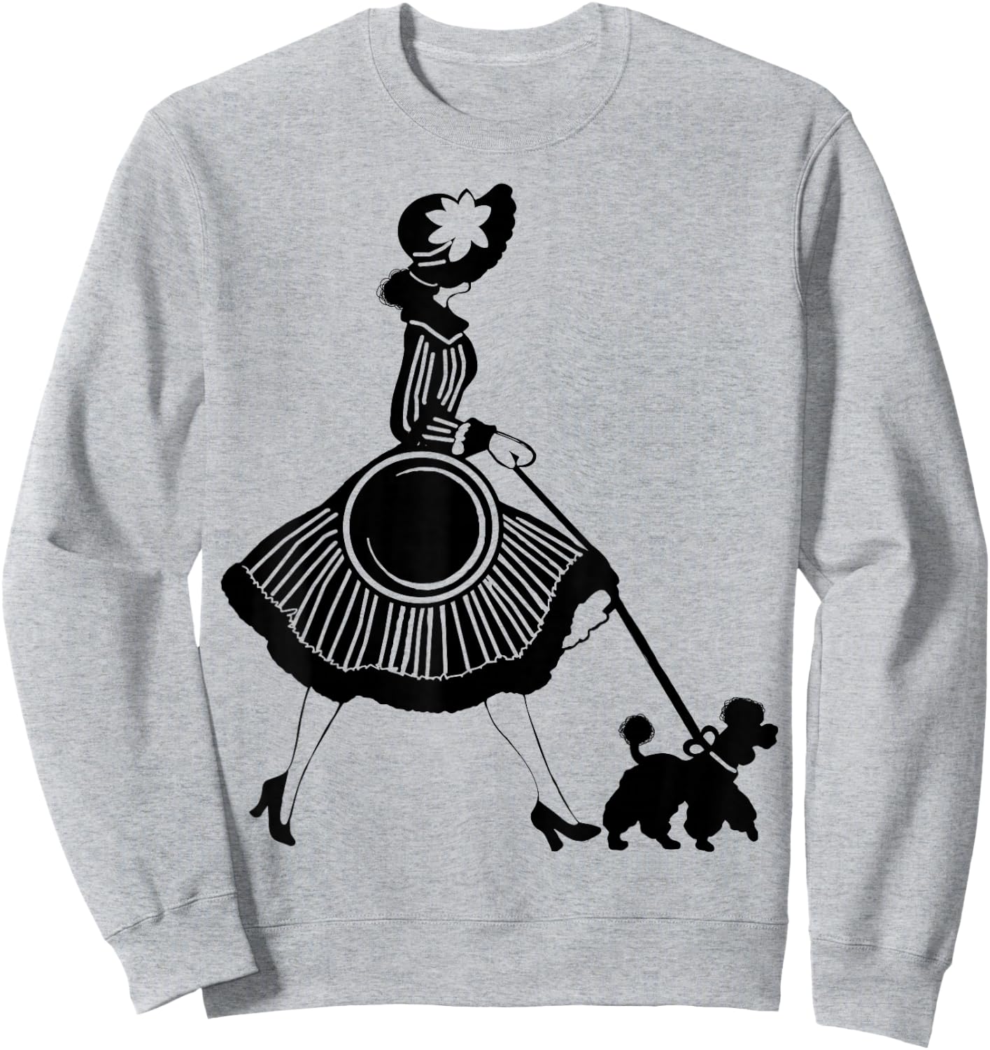 Poodle Dog Walker Sweatshirt - Sweatshirt | Ash